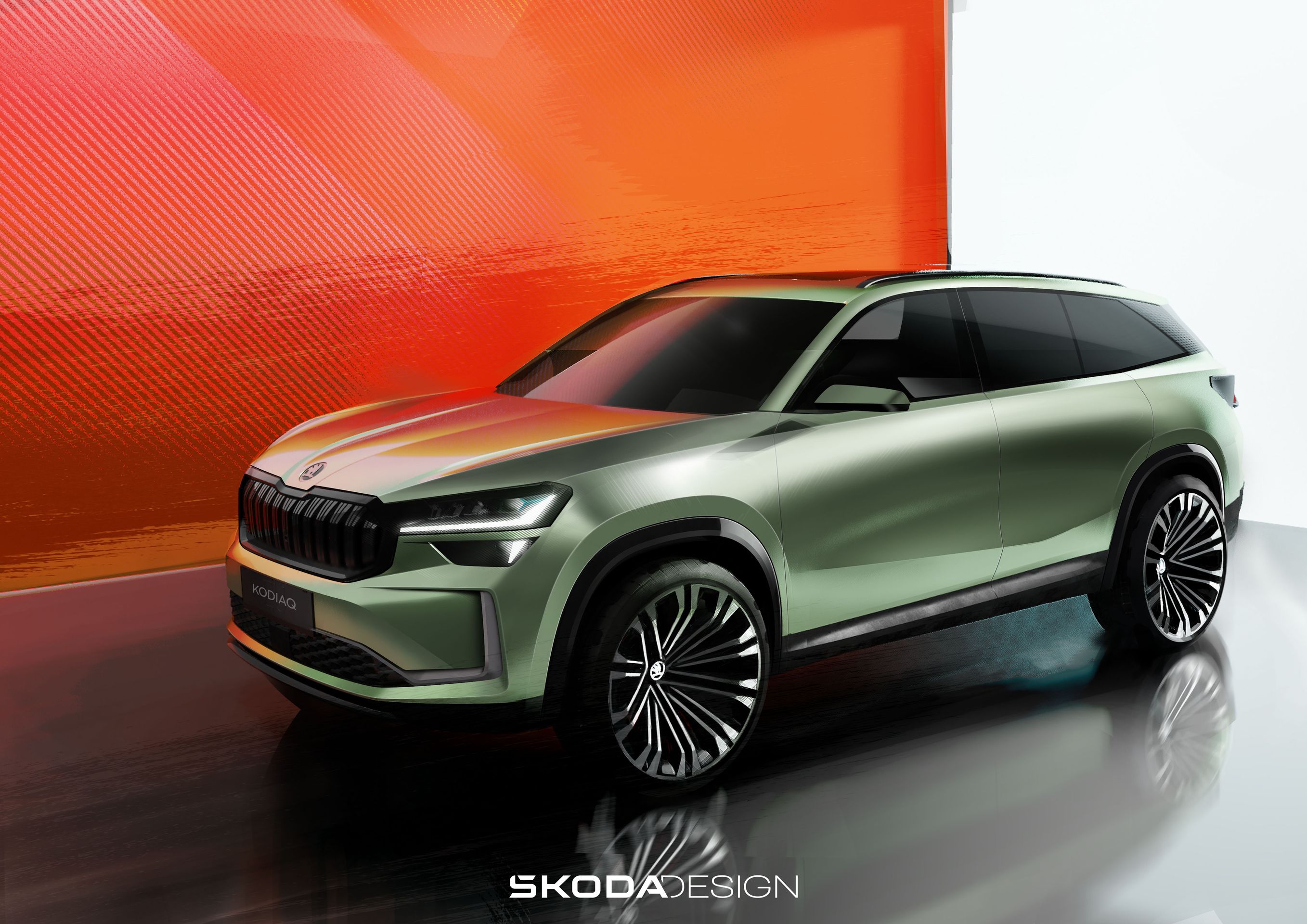 Nová generace Škody Kodiaq na designových skicách - Druhá generace Škody Kodiaq na skicách a pod maskováním (4/17)