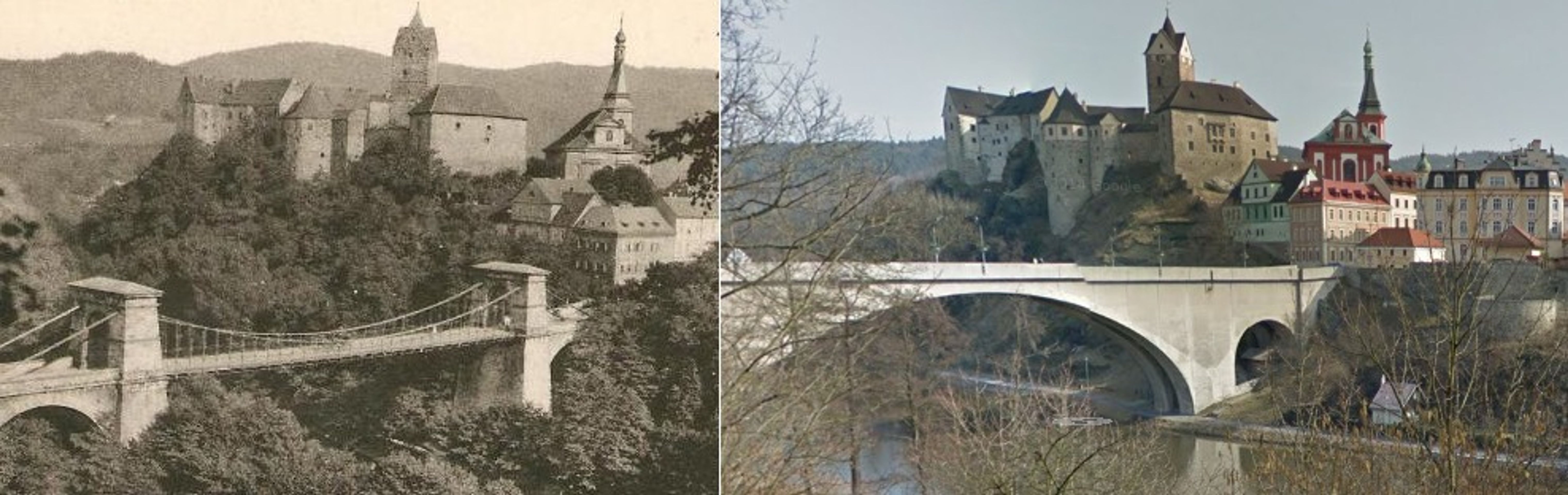 Historické fotky - Karlovarský kraj - hrad Loket - GALERIE: Karlovarsko dříve a dnes (5/24)