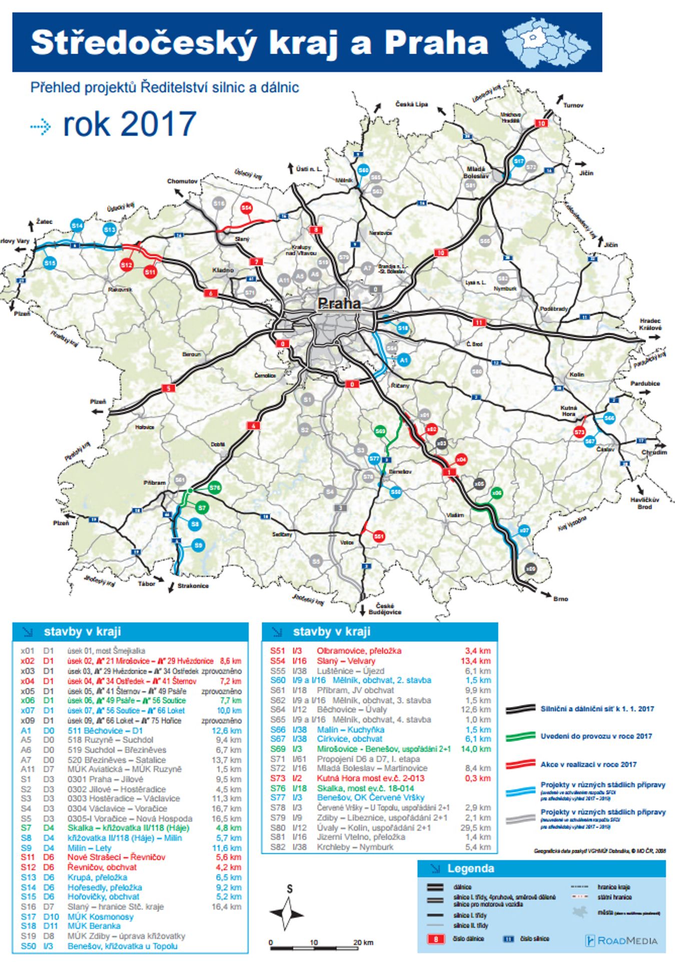 Výstavba silnic - Středočeský kraj a Praha - GALERIE: Výstavba silnic v roce 2017 (11/13)