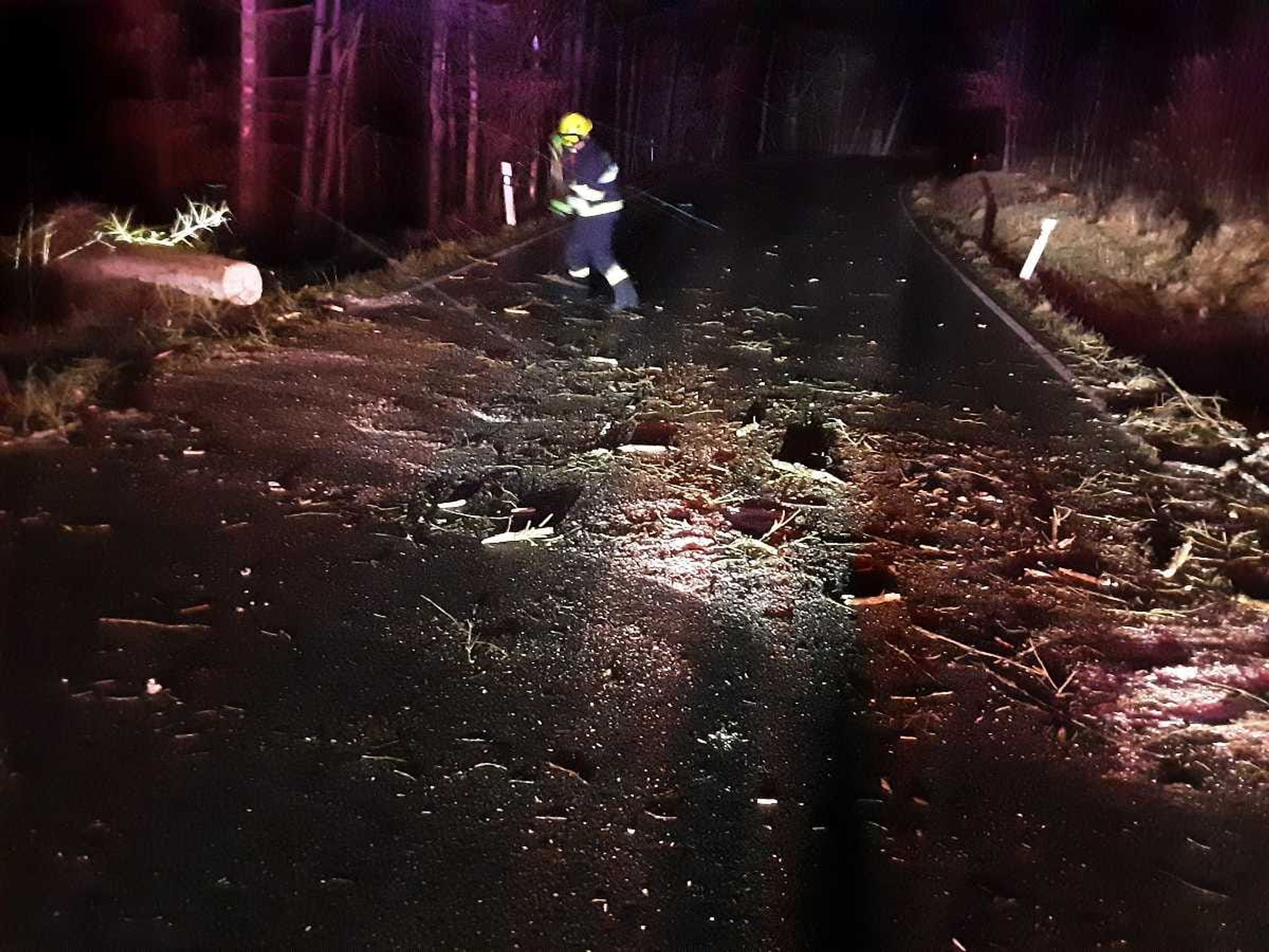 Hasiči zasahují u desítek případů - Kvůli větru zasahují hasiči u desítek případů (8/15)