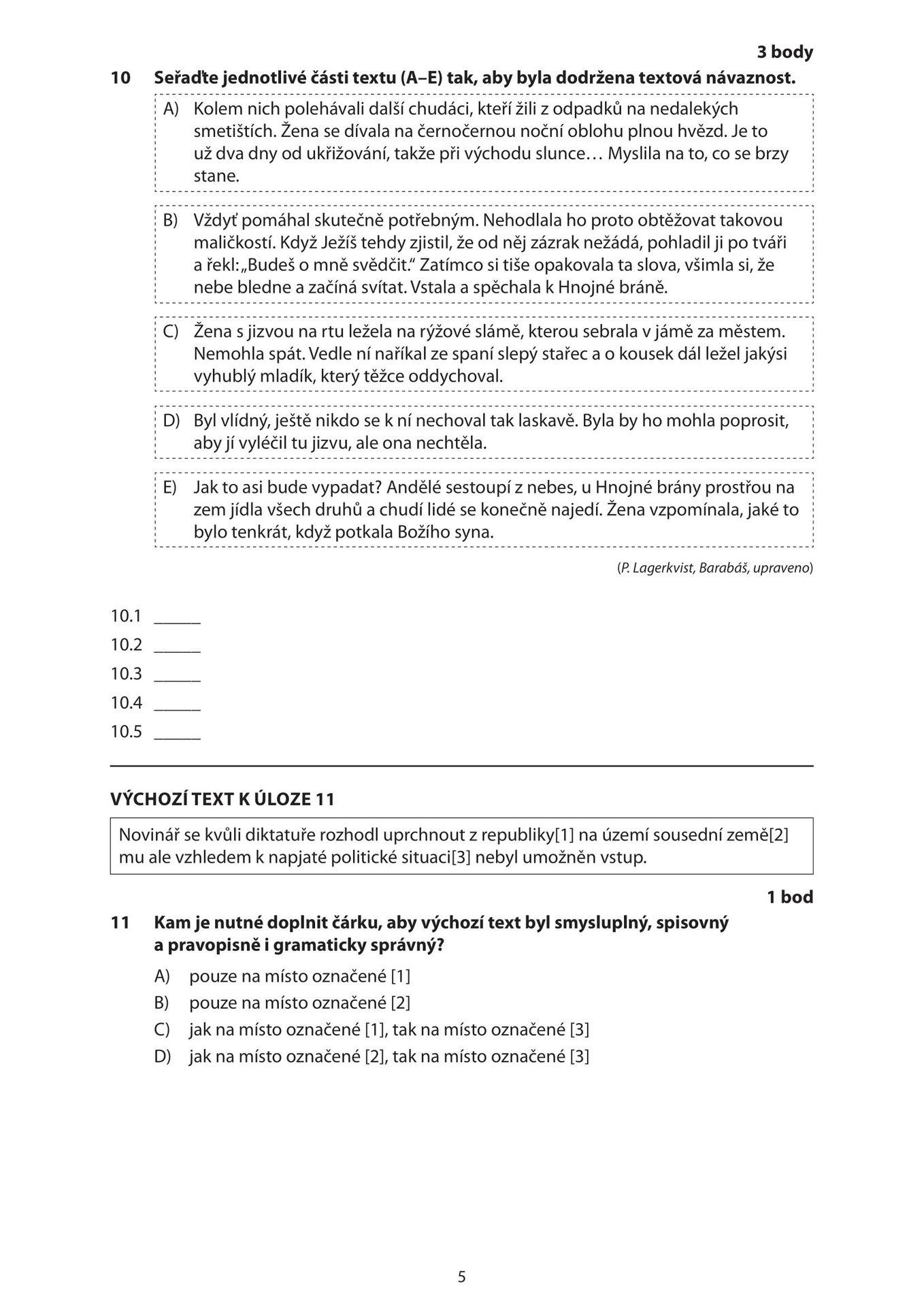 maturita-cestina-jaro-2023-test-05 - Maturita z českého jazyka a literatury 2023 (5/12)