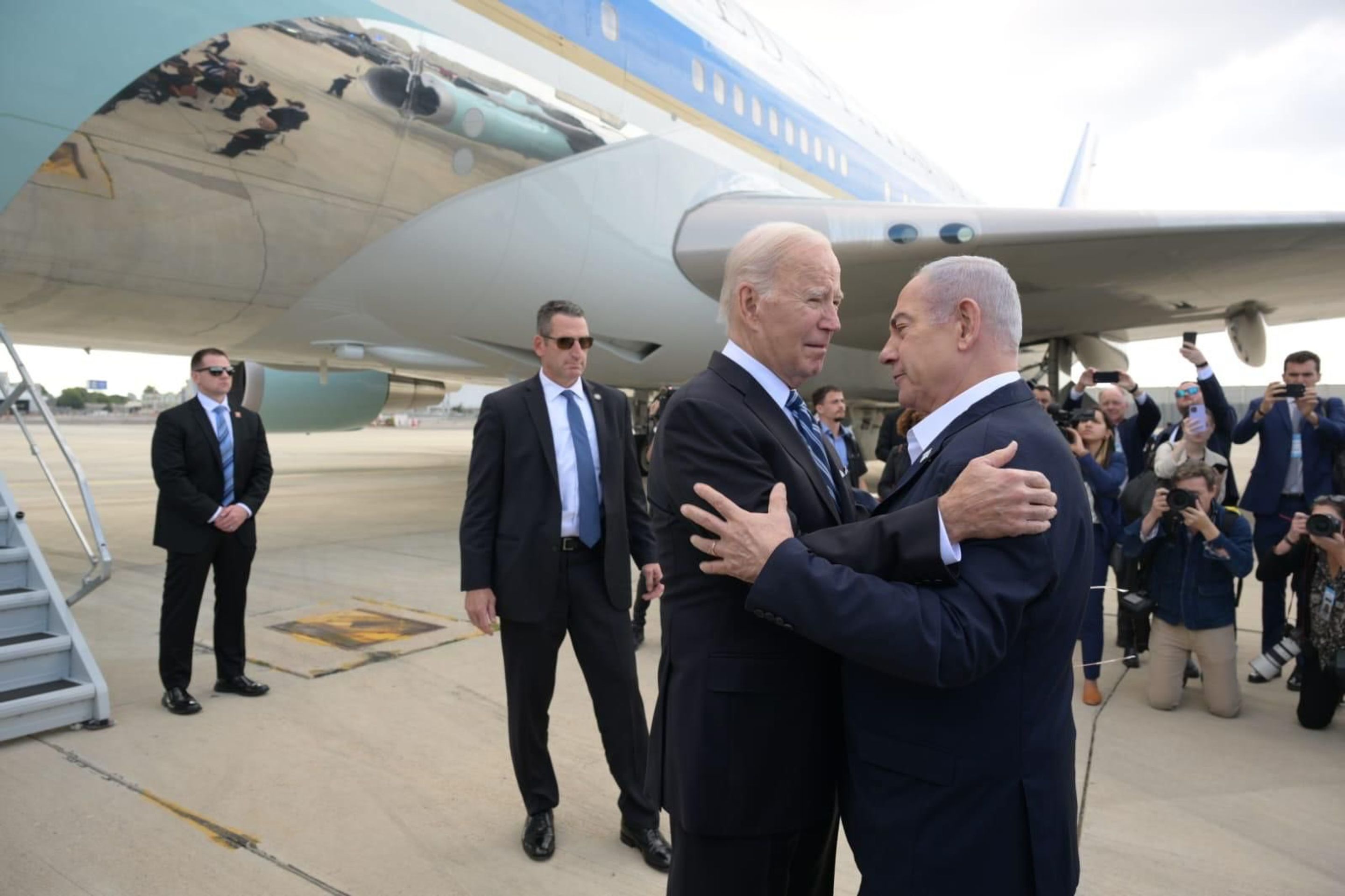 Joe Biden a Benjamin Netanyahu, 18. 10. 2023 - Joe Biden přiletěl do Izraele (3/4)