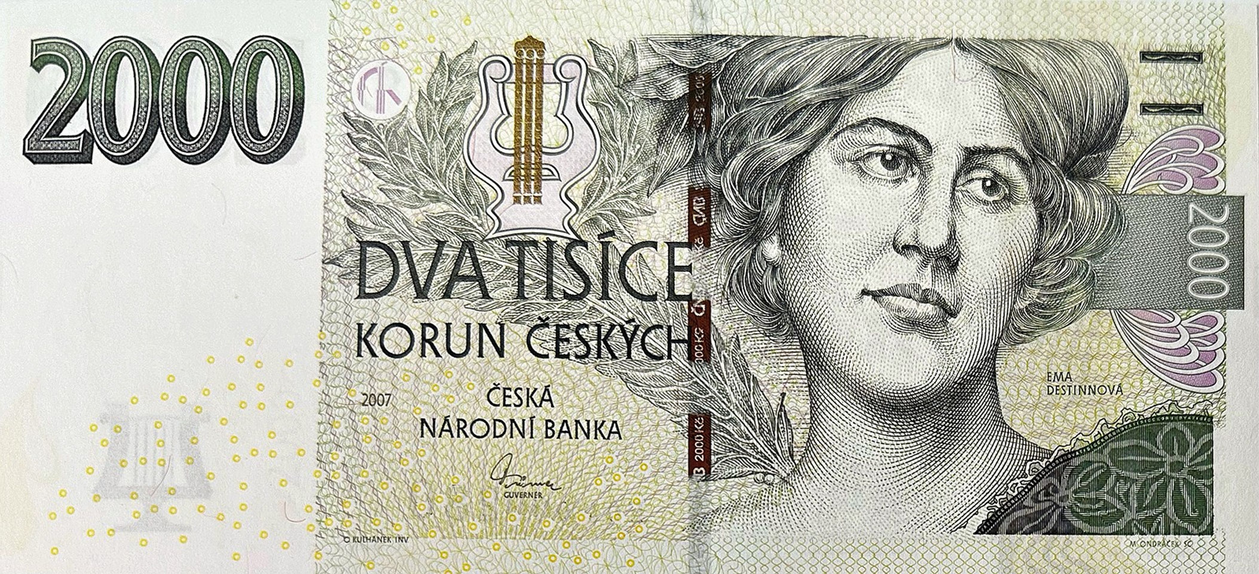 ČR, 2000korunová bankovka, vzácná první série, 2007, vyvolávací cena 20 000 Kč (2) - Aukce mincí a bankovek (2/20)