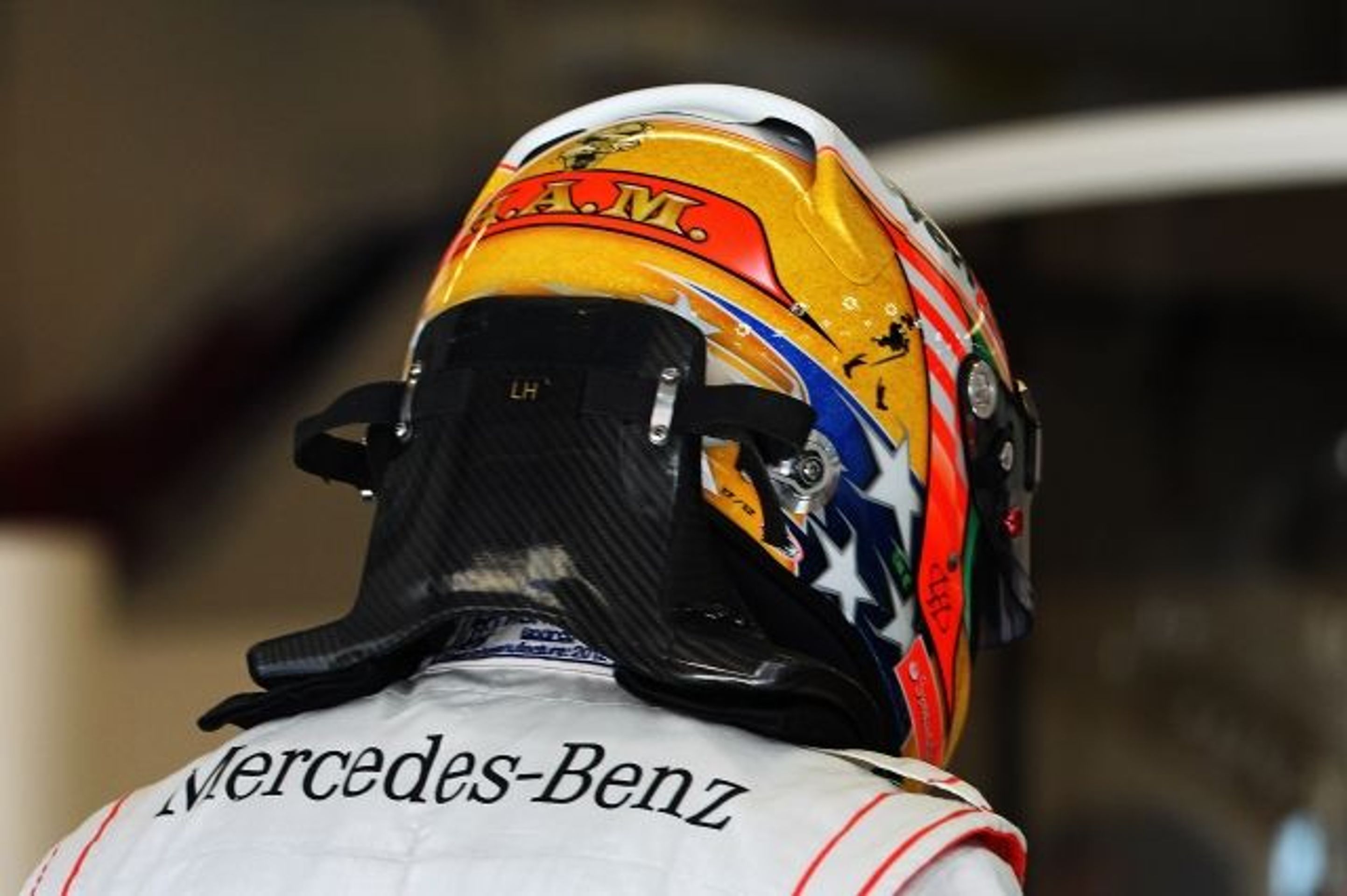 hamilton přilba - GALERIE: Přilby Lewise Hamiltona a Sebastiana Vettela (1/8)