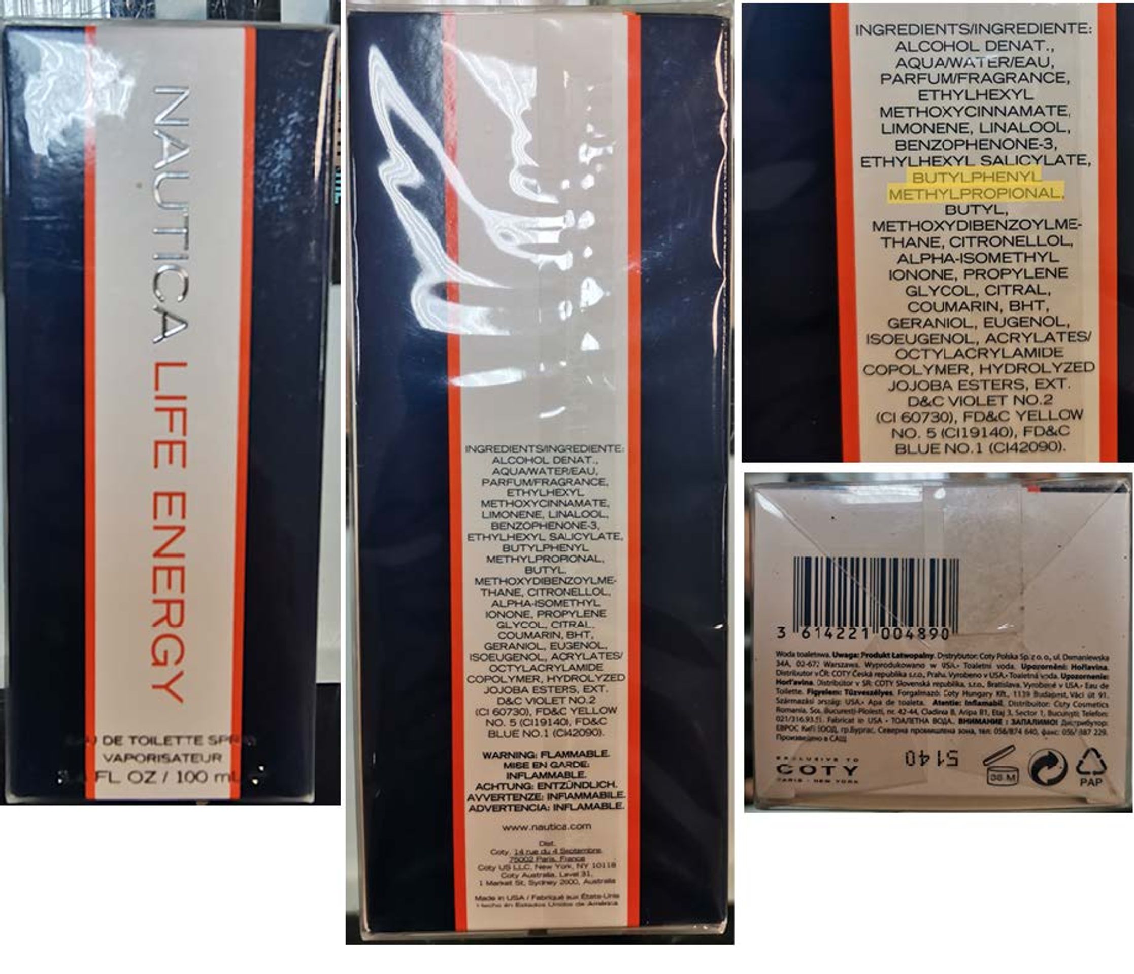 NAUTICA LIFE ENERGY, EAU DE TOILETTE VAPORISATEUR - Nebezpečná kosmetika (1/3)
