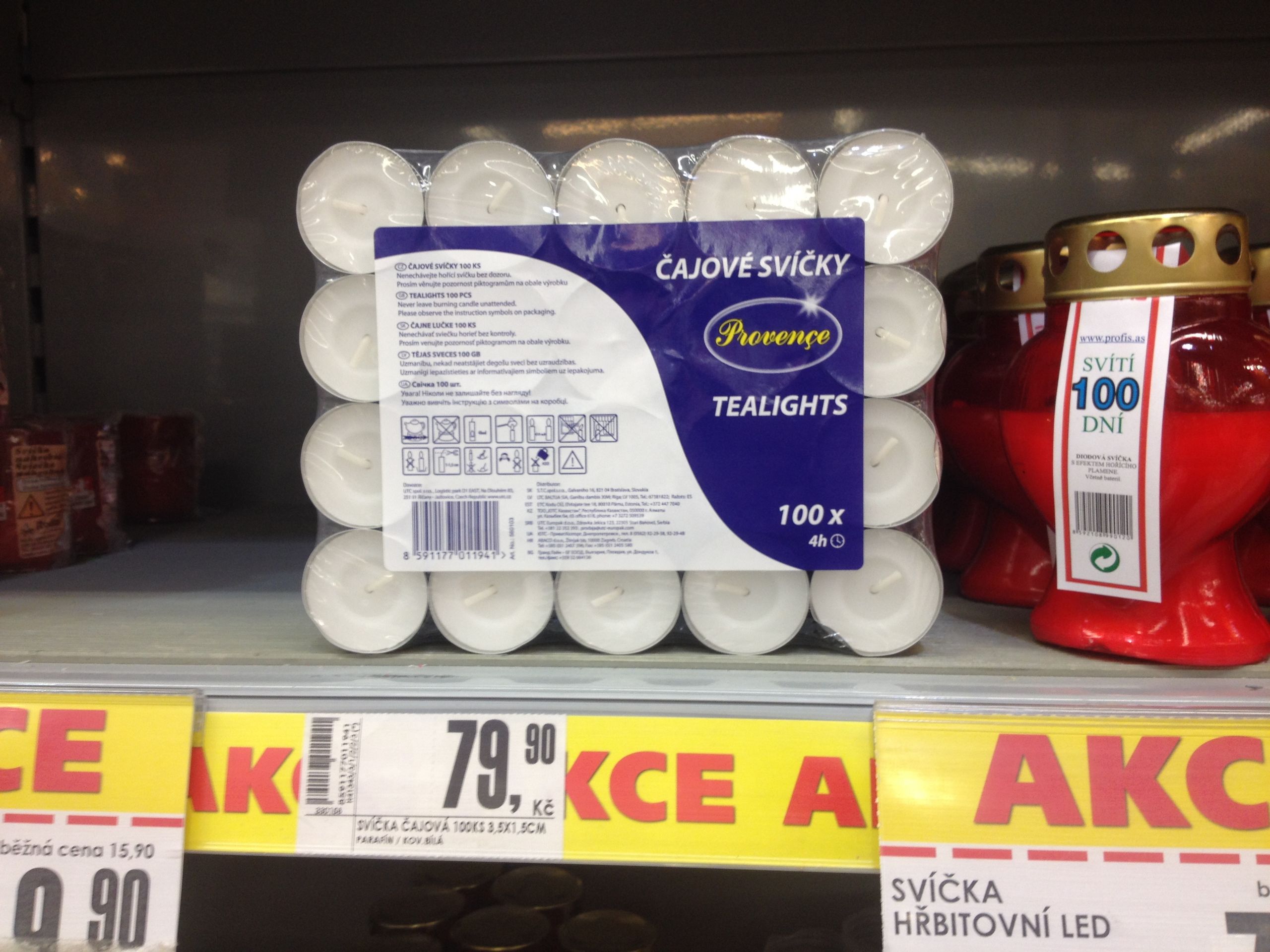 Čajové svíčky 100ks - Interspar Praha Zličín - GALERIE: Přehled cen čajových svíček (4/9)