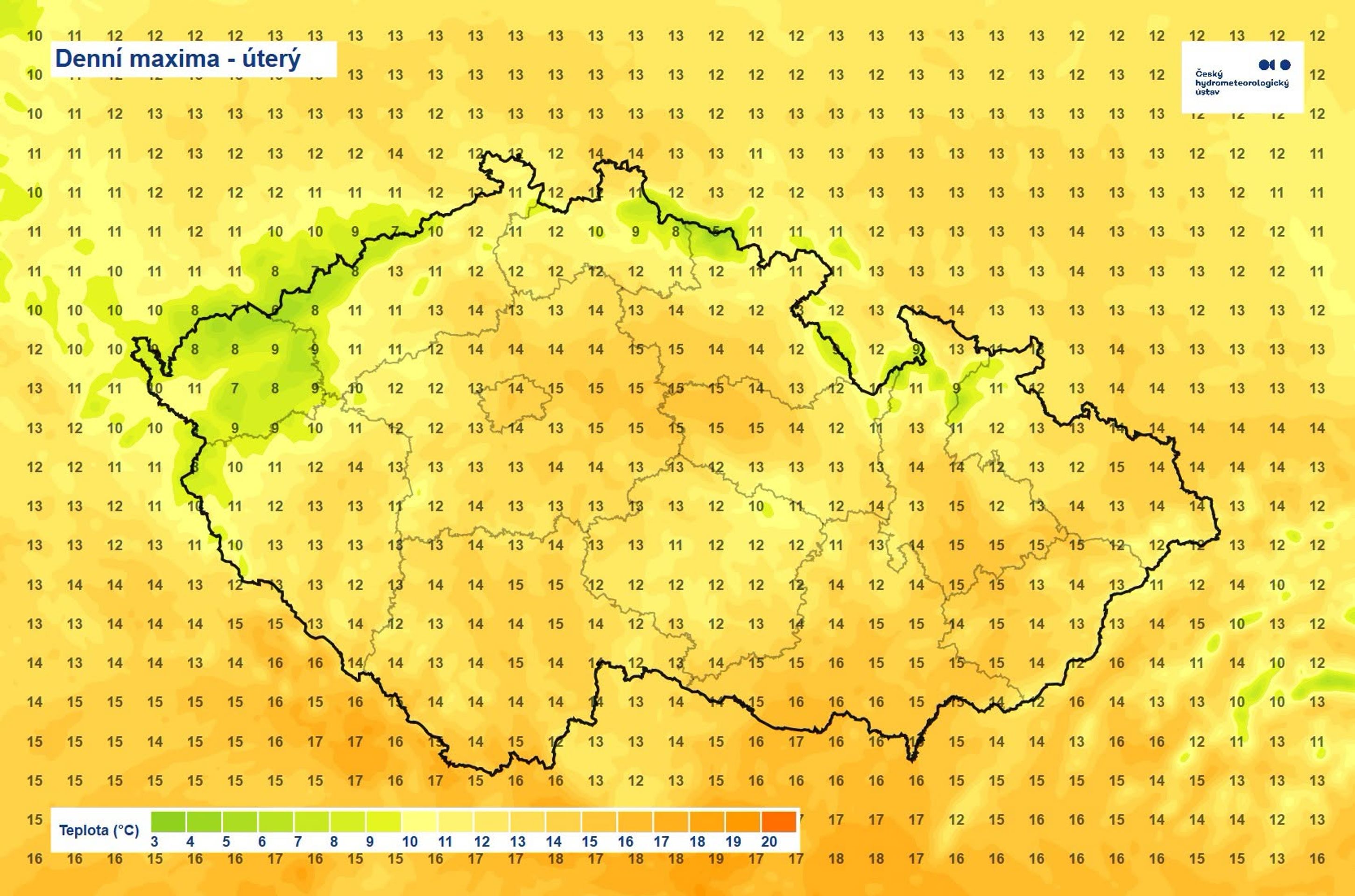 Předpověď počasí na 20.10. 2026 - Předpověď počasí na 20.10. 2026 (3/3)