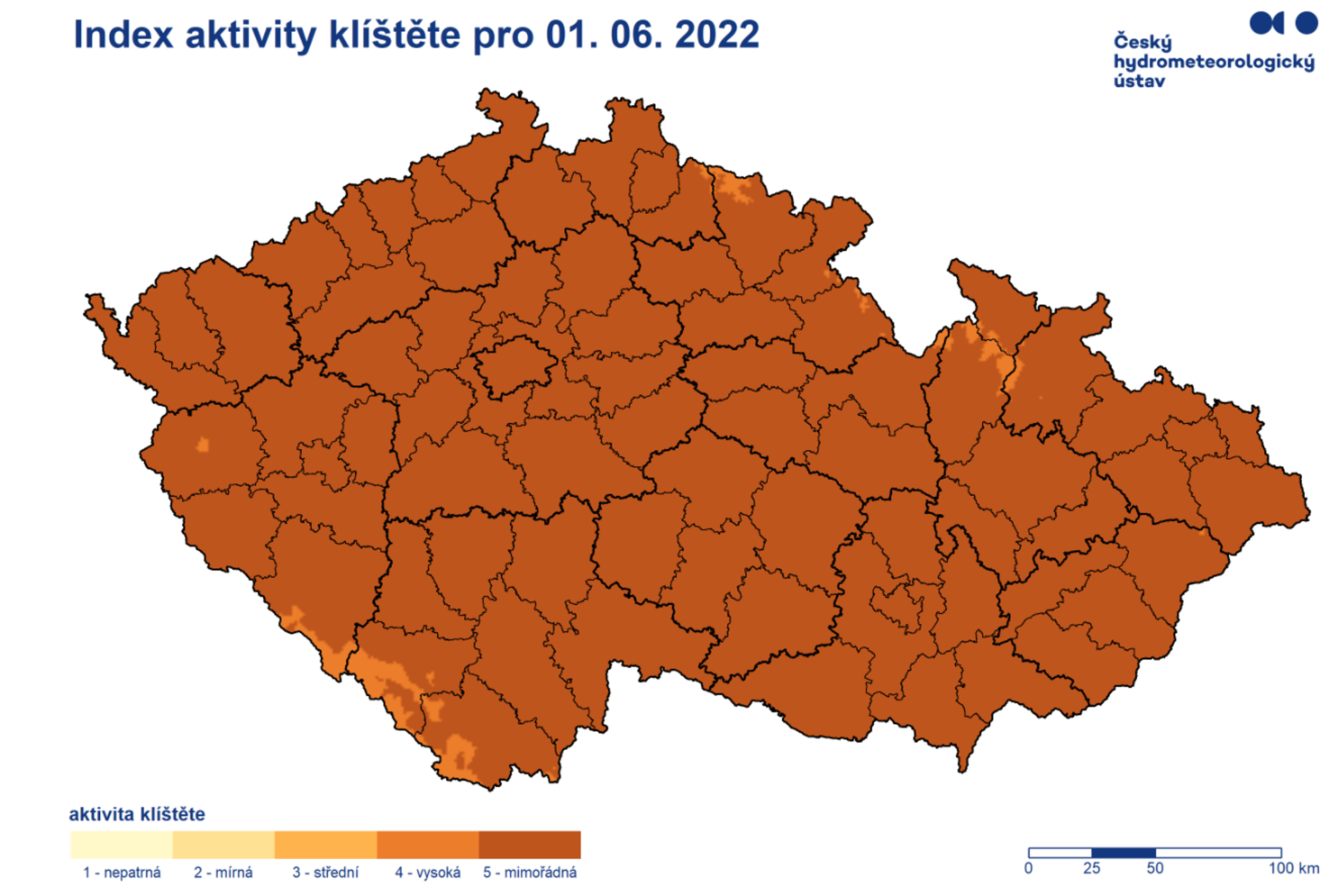 Výstraha - Výstraha na vysoký výskyt klíšťat (1/3)
