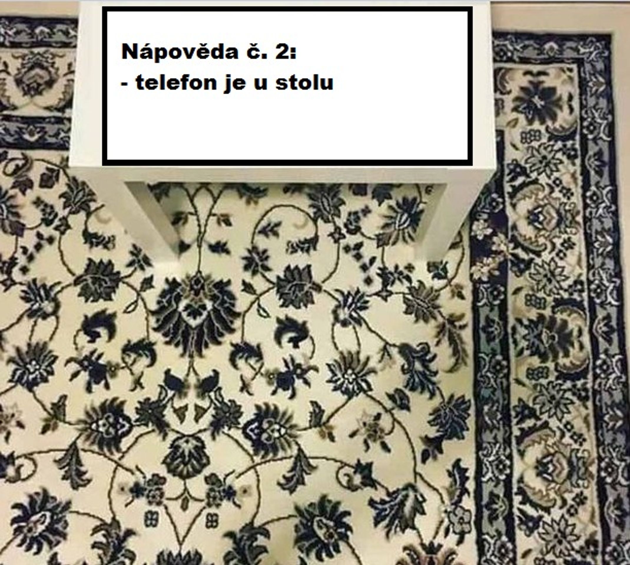 Najdi telefon - nápovědy - 2 - GALERIE: Najdi telefon na koberci - VÝZVA (3/5)