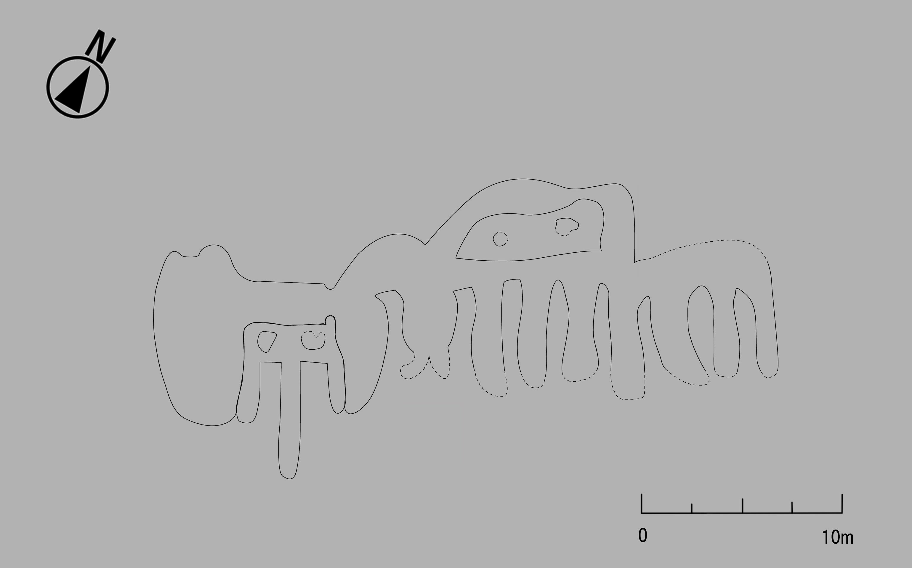 Náčrt geogylfu - GALERIE: Nový geoglyf na pláni Nazca (2/3)