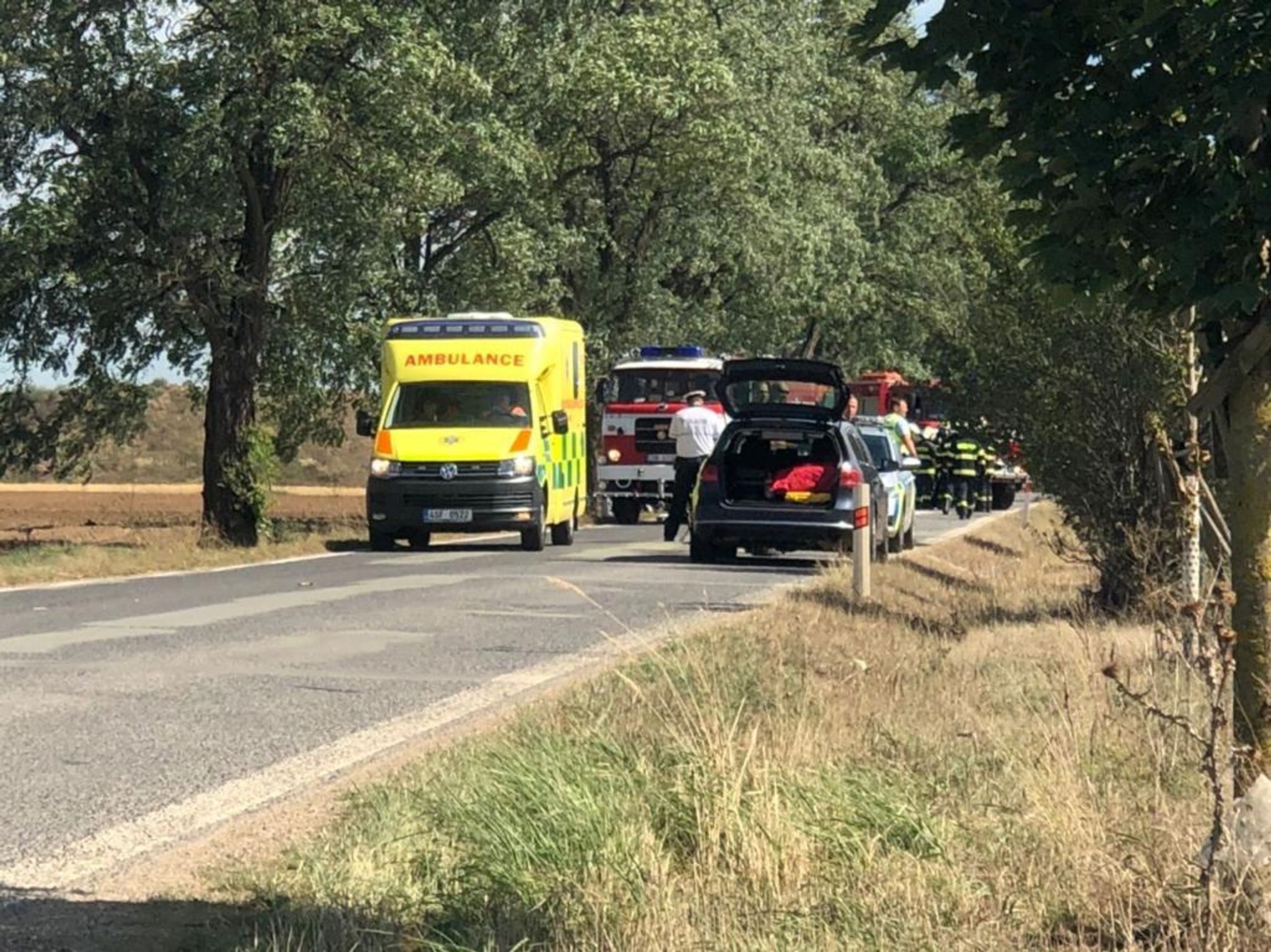 Auto začalo po nárazu do stromu hořet, řidič zemřel - 3 - GALERIE: Auto na Mělnicku po nárazu do stromu vzplálo, řidič zemřel (2/5)