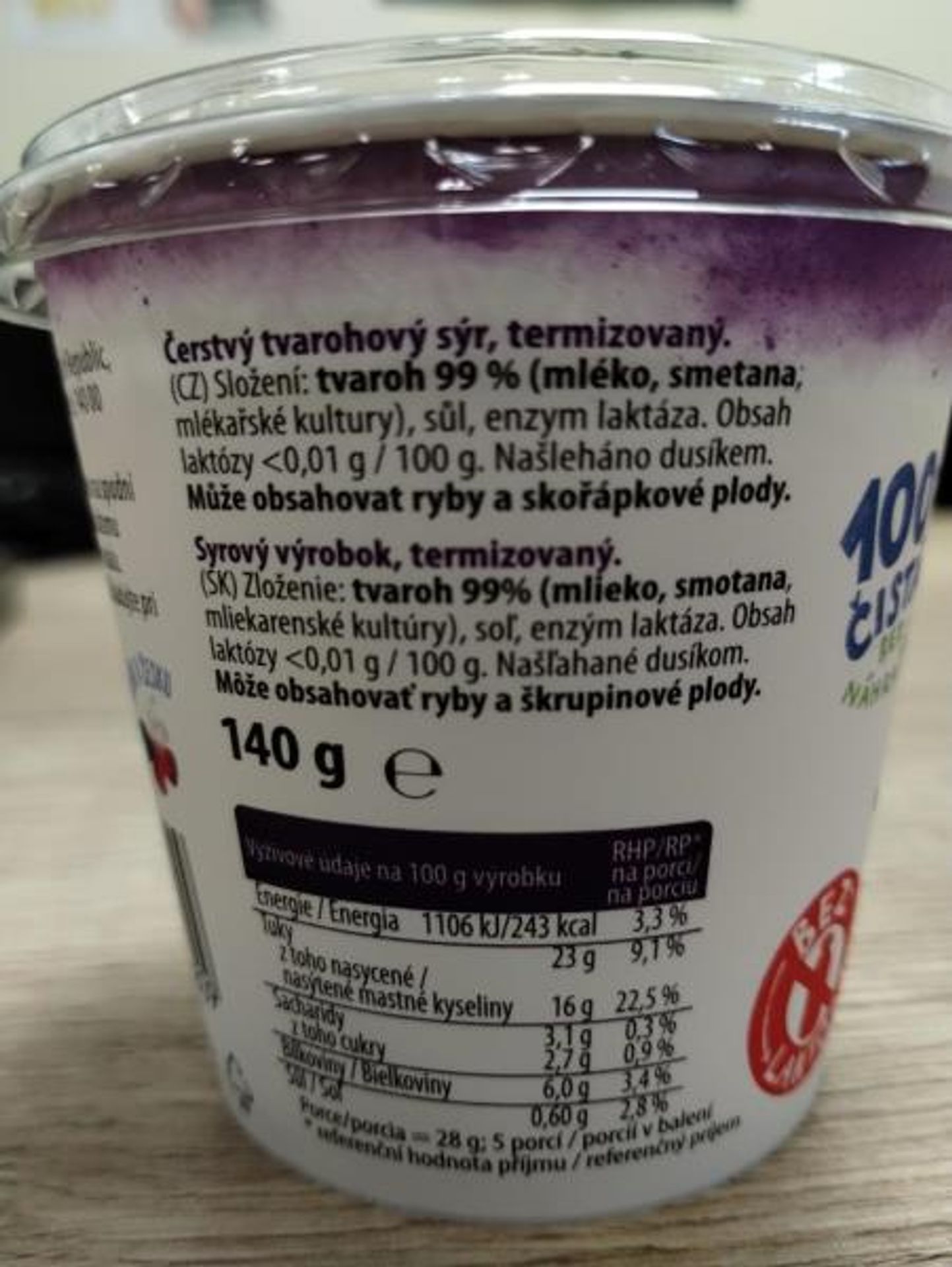 Lučina bez laktózy obsahuje vyšší obsah laktózy než je stanoveno pro bezlaktózové potraviny (3) - Nebezpečné údajně bezlaktózové potraviny (7/11)