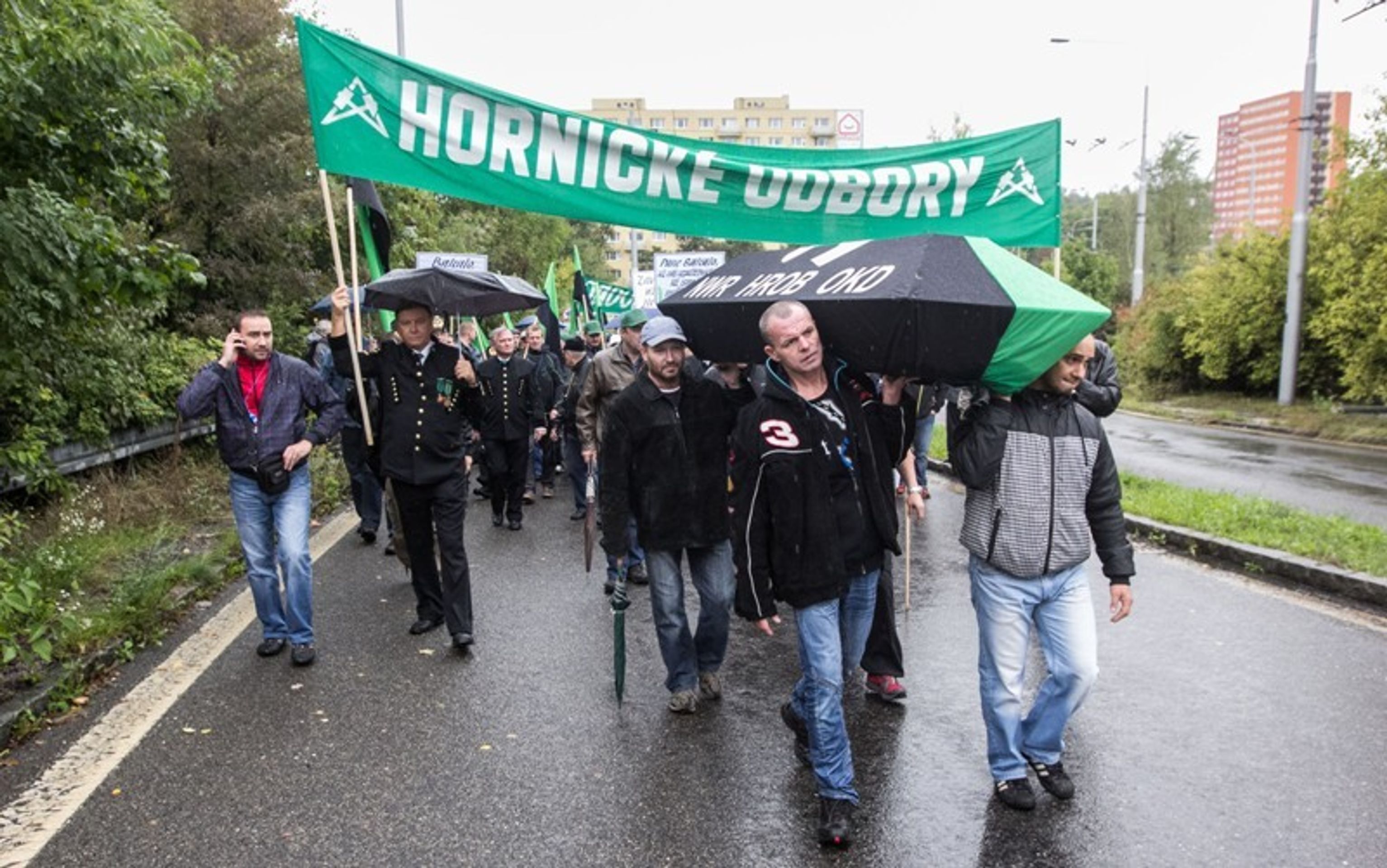 Protesty horníků v Ostravě - 2 - GALERIE: Protesty horníků v Ostravě (2/8)