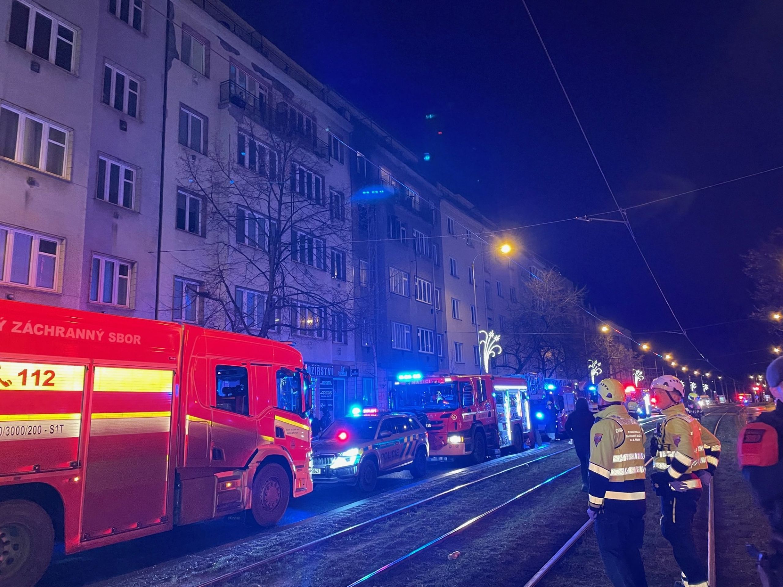 Požár ve Vršovicích - Požár bytu v pražských Vršovicích (1/6)