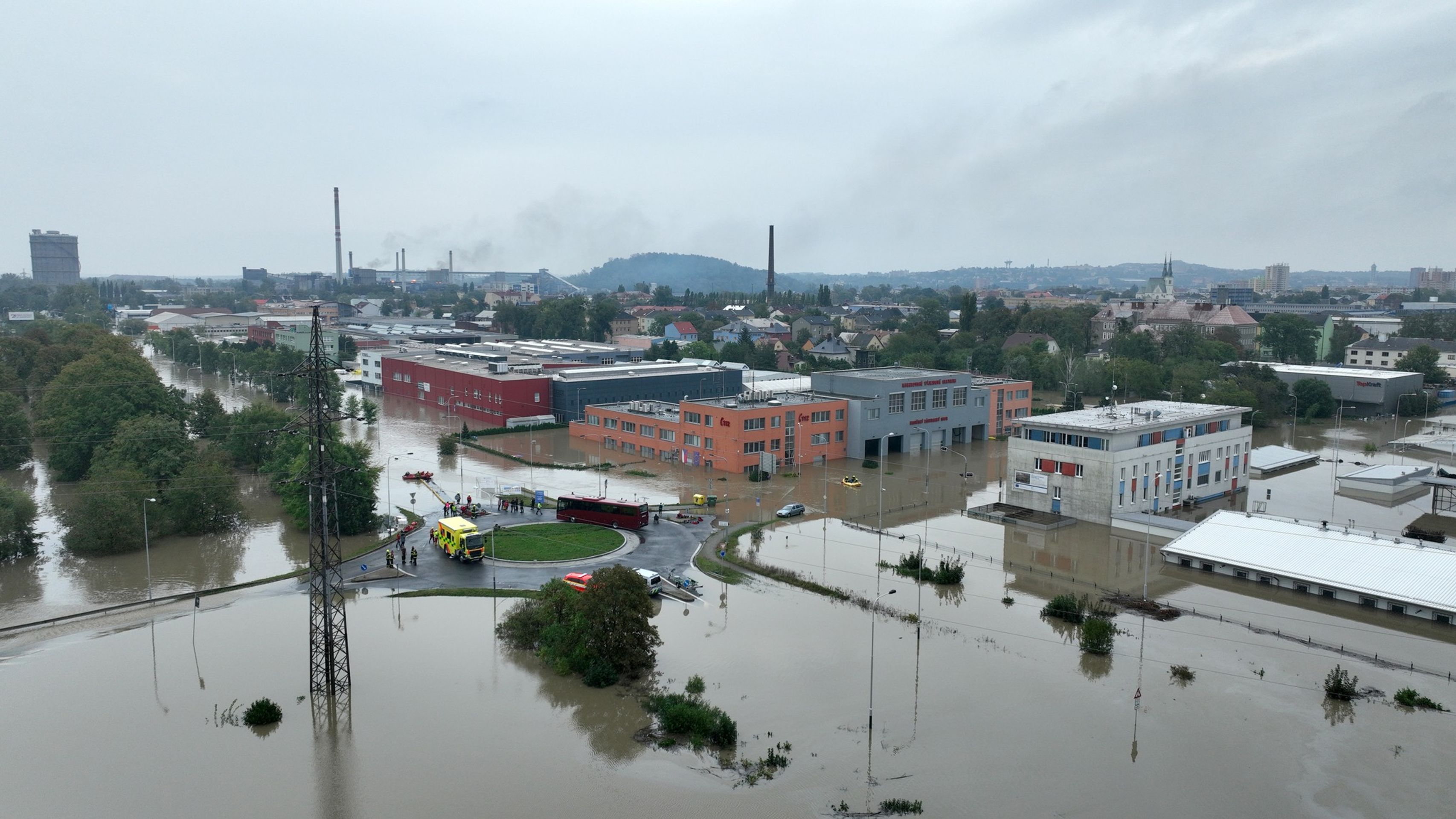 Situace v Ostravě, městské části Přívoz a Mariánské hory, 16. 9. 2024 (1) - Povodně v Česku (3/106)