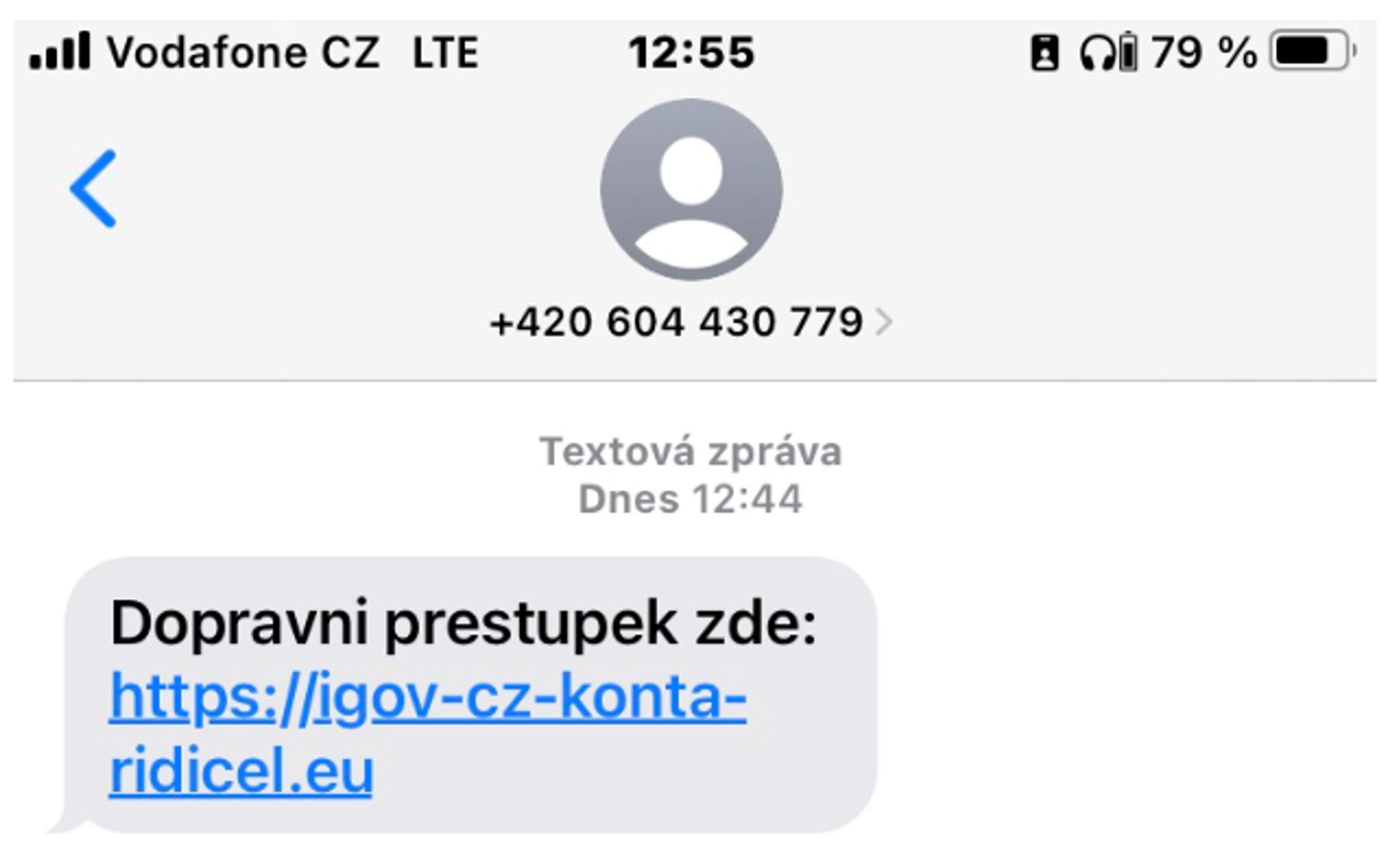 Ukázky podvodných SMS - Ukázky podvodných SMS (3/4)