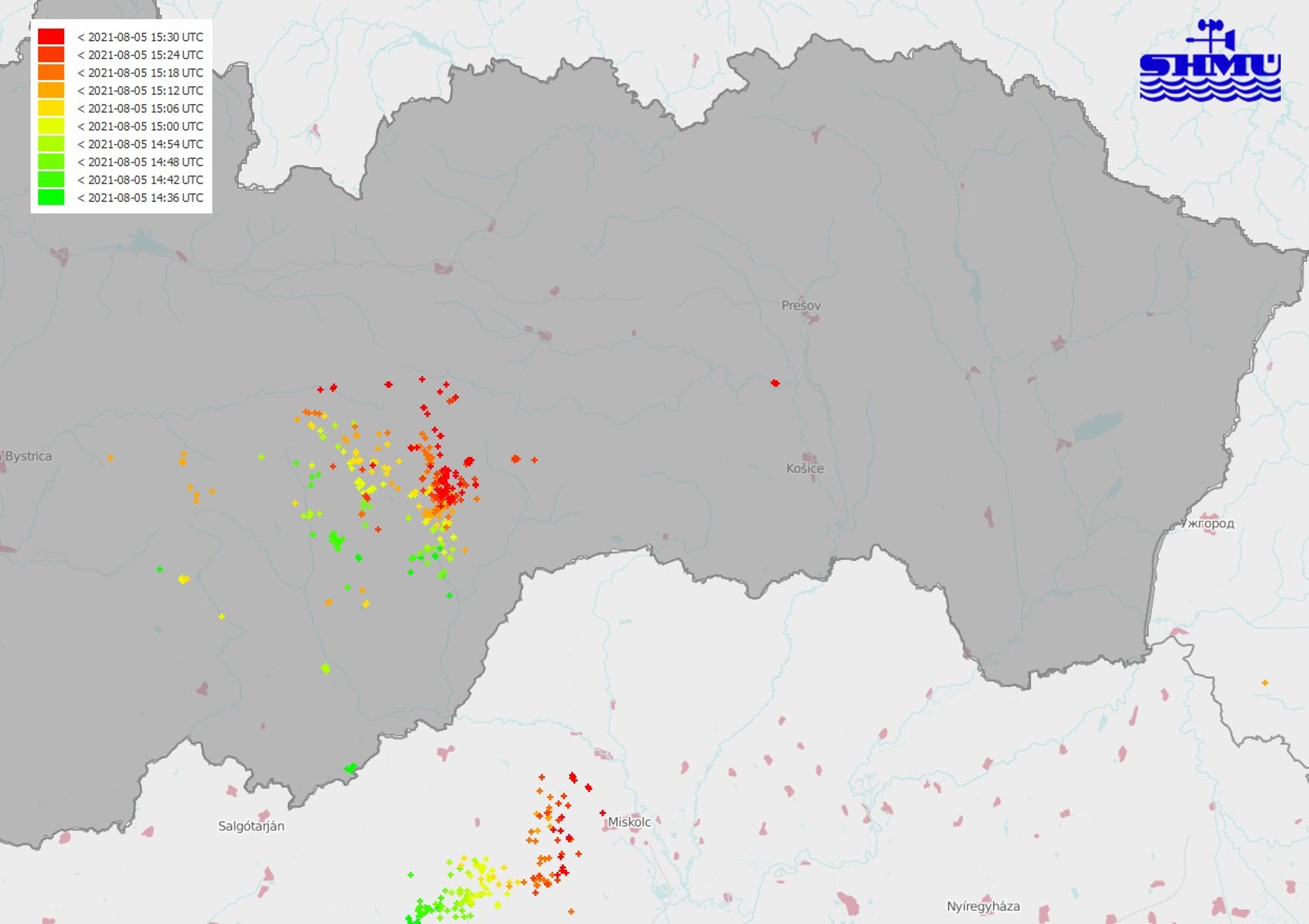 Tornádo na Slovensku - mapy - 1 - GALERIE: Tornádo na Slovensku – mapy (3/3)