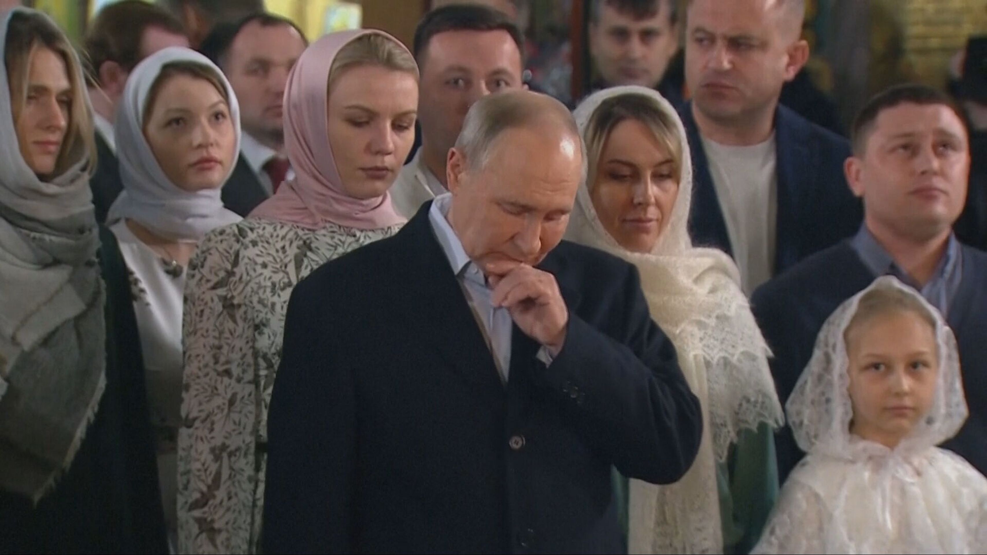 Vladimir Putin na bohoslužbě - Vladimir Putin na bohoslužbě (1/3)