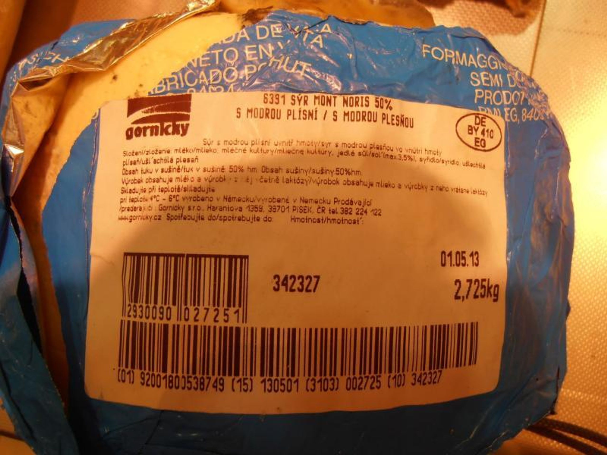 Potraviny na pranýři: Sýr Mont Noris 50 % s modrou plísní - 1 - Potraviny na pranýři: Sýr Mont Noris 50 % s modrou plísní (3/3)