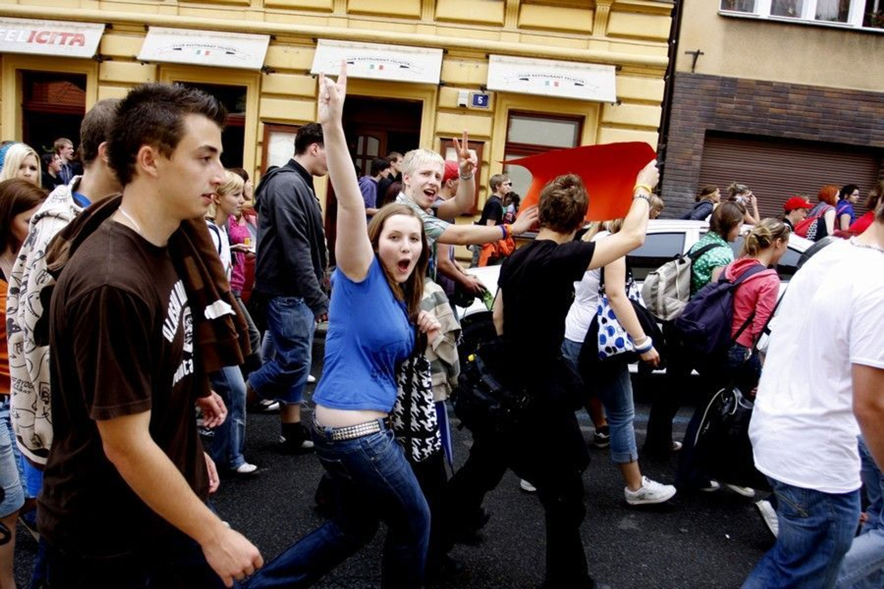 Protest studentů - GALERIE: Studenti protestují proti státní maturitě (2/9)