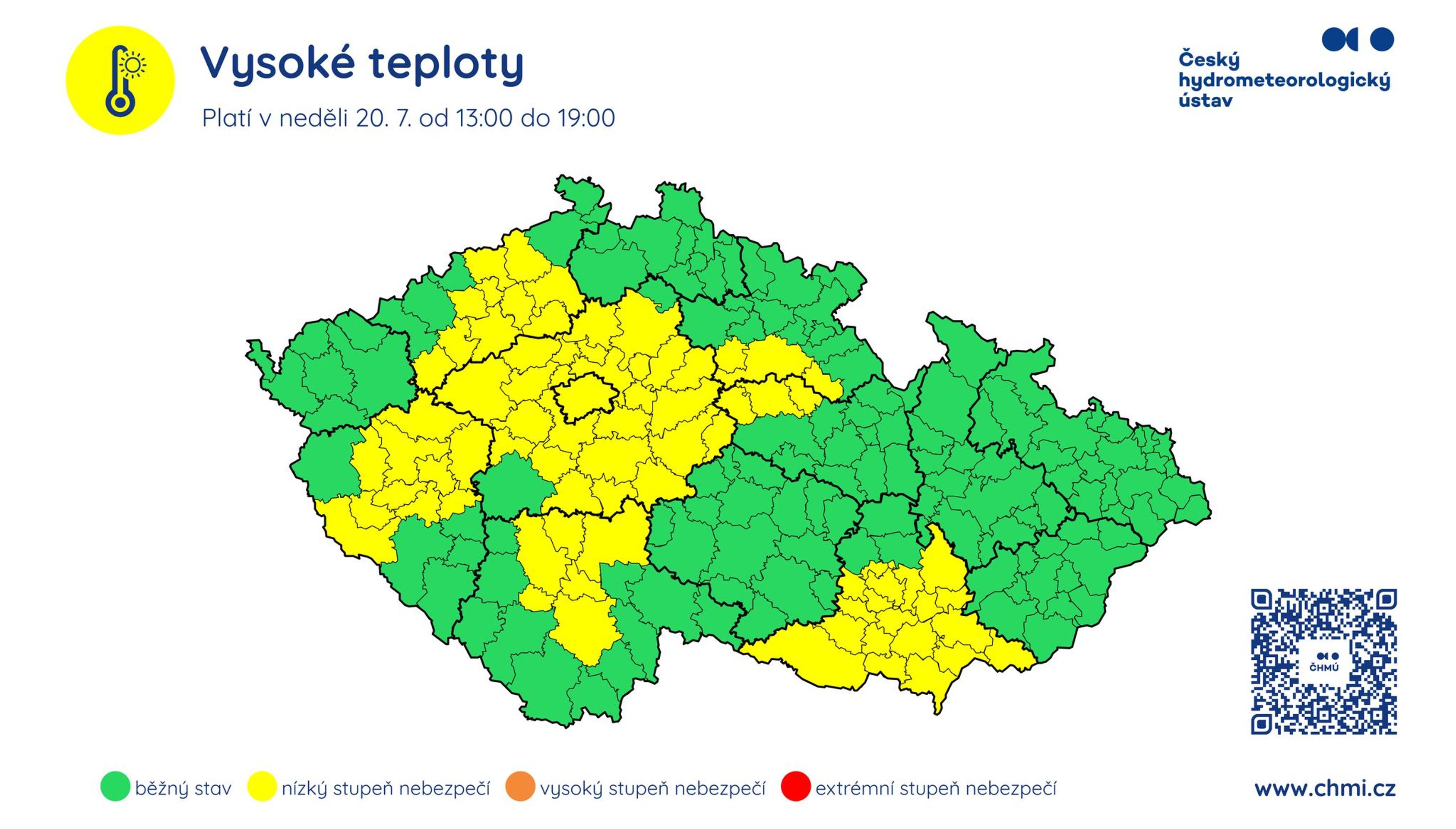 Výstraha před vysokými teplotami - Vedra a bouřky (1/4)