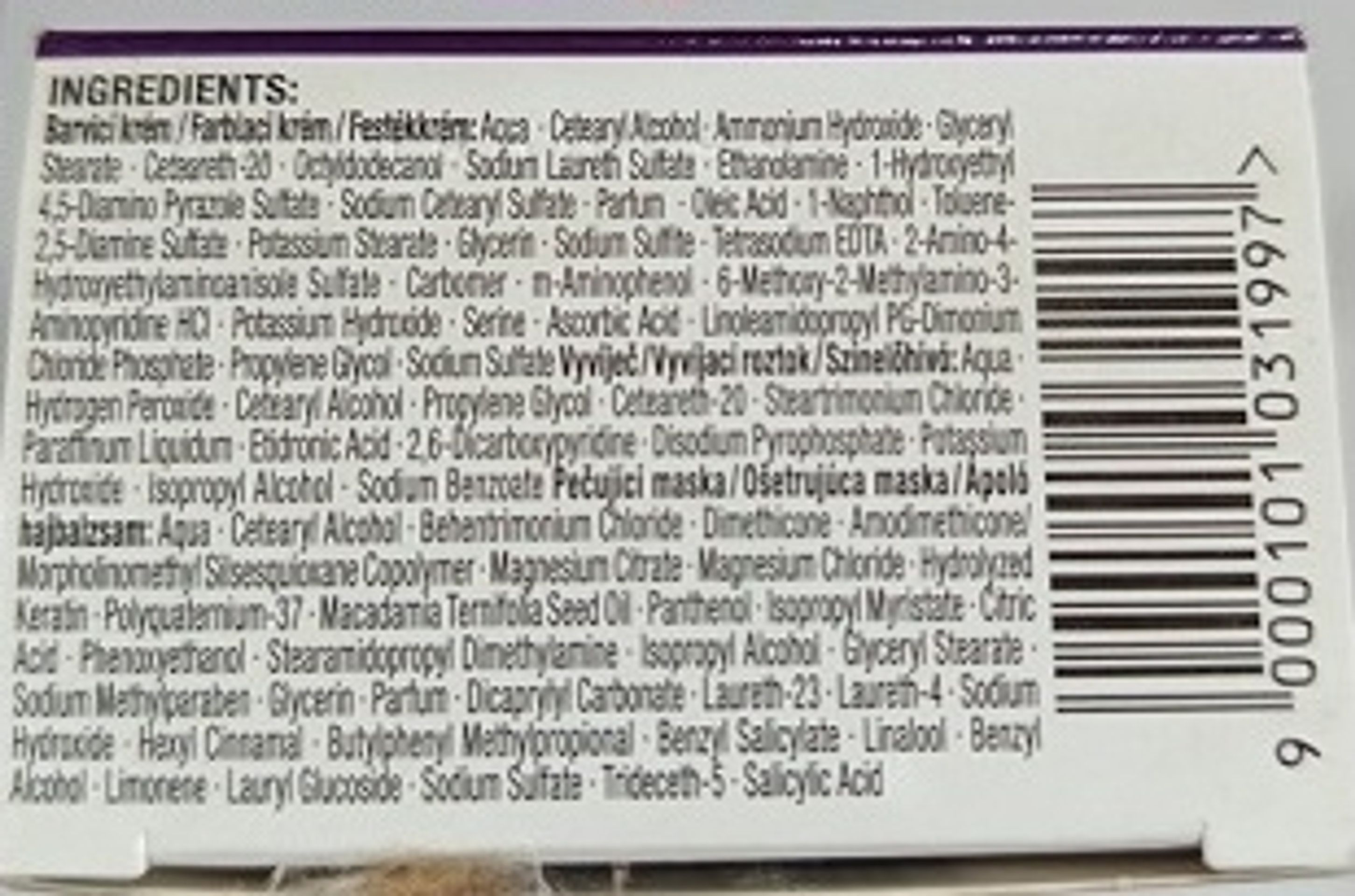 Schwarzkopf, Palette, INTENSIVE COLOR CREME - Nebezpečná kosmetika (12/18)