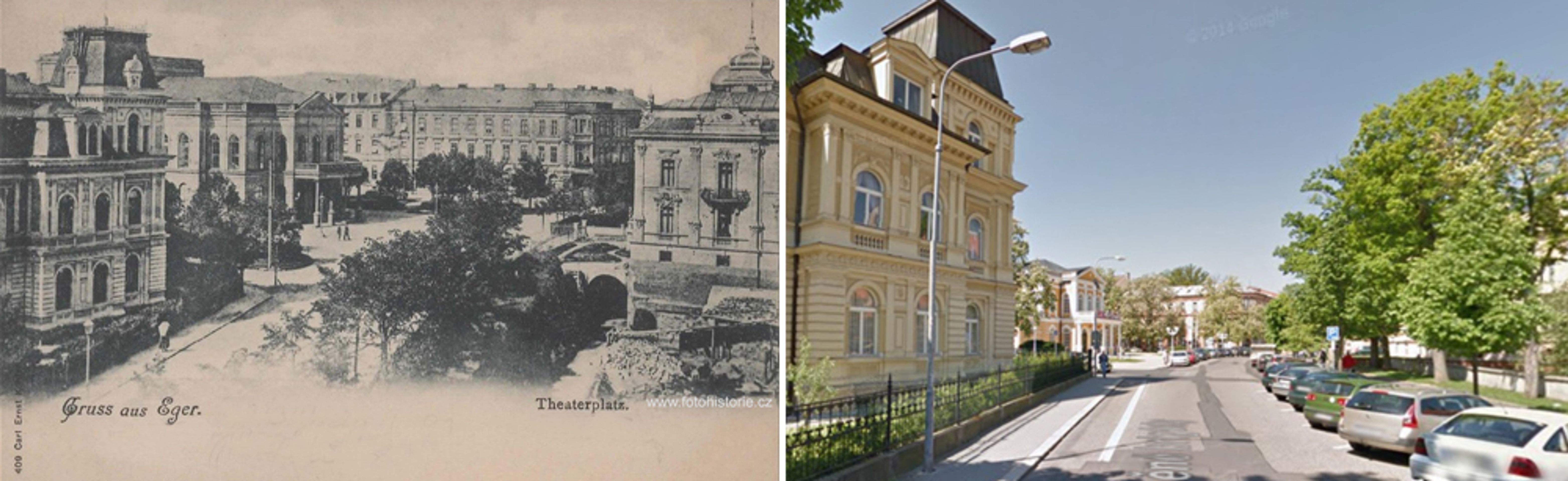Historické fotky - Karlovarský kraj - Cheb, divadlo - GALERIE: Karlovarsko dříve a dnes (23/24)