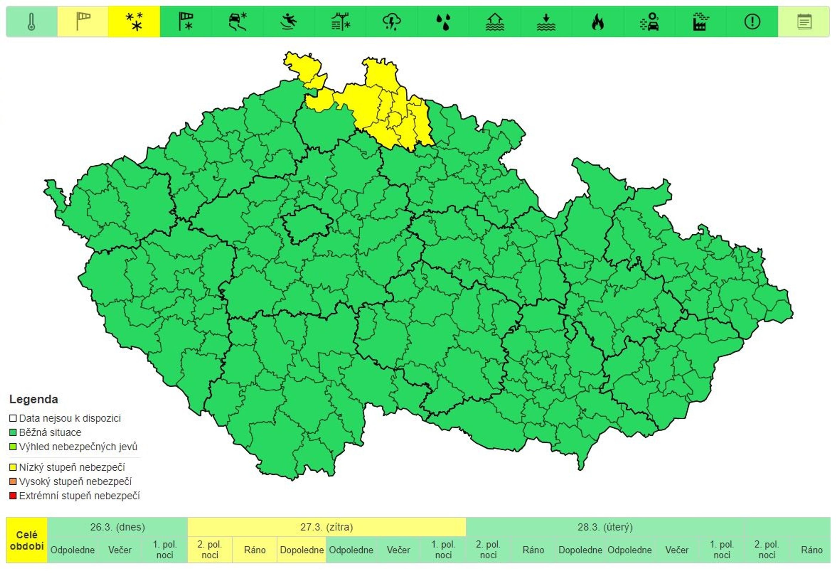 Výstraha před sněžením - Počasí (1/5)