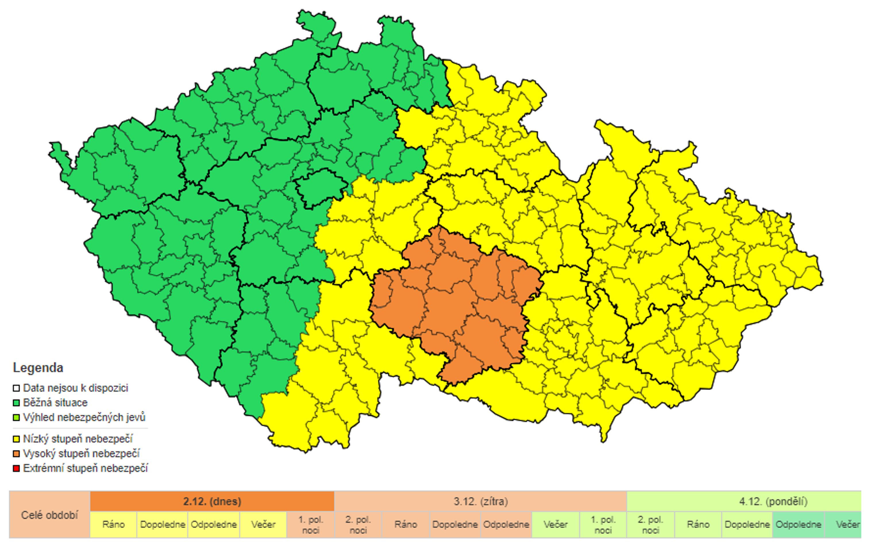 Výstraha ČHMÚ - Výstrahy ČHMÚ (3/4)