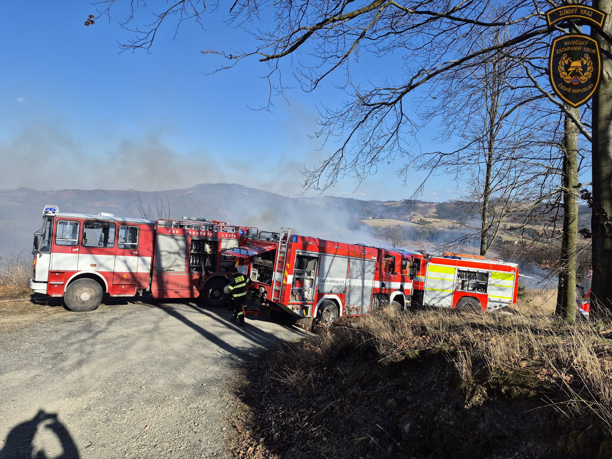 Požár v Rajnochovicích na Kroměřížsku - Požáry v přírodě (1/6)
