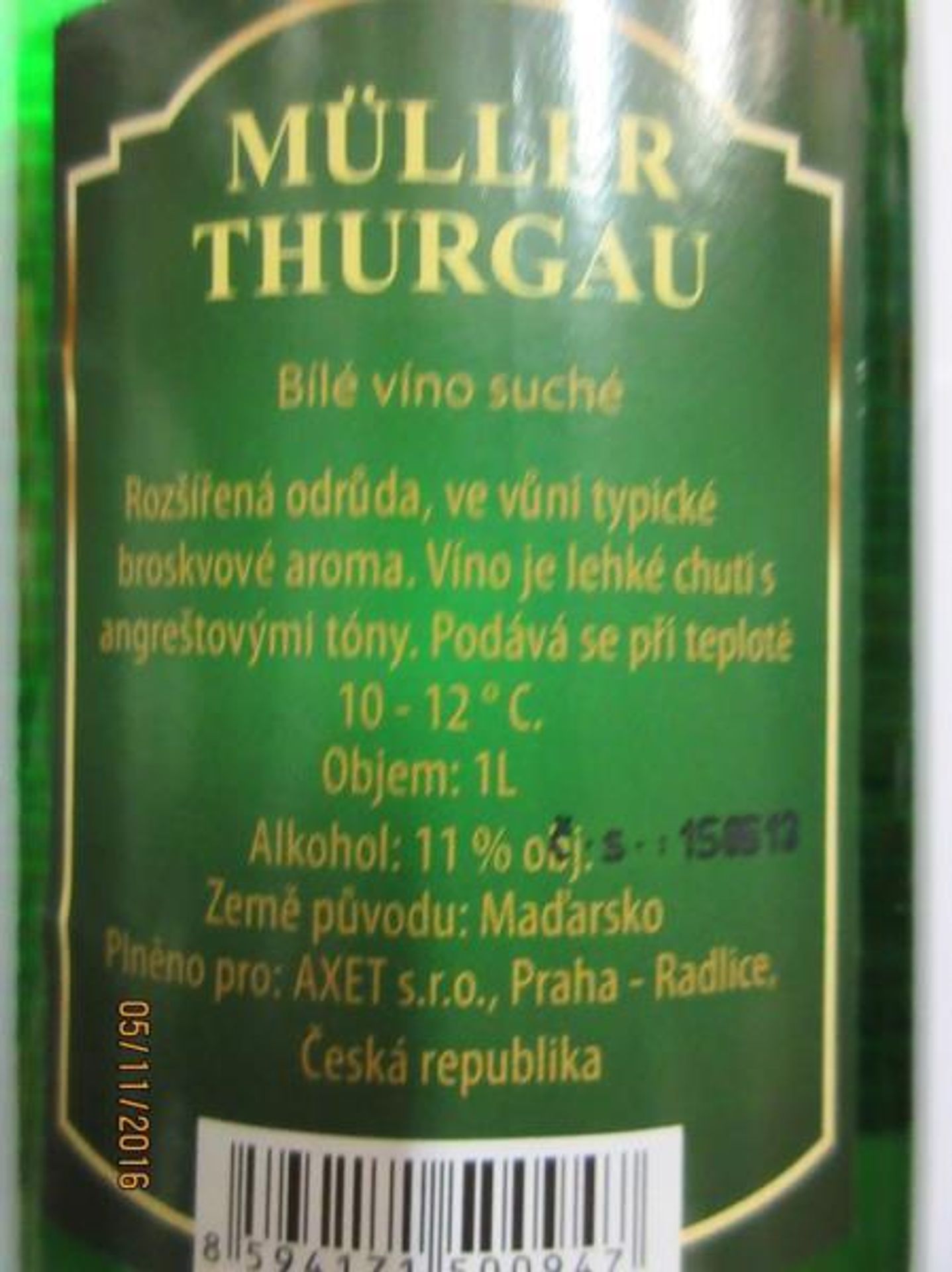 MÜLLER THURGAU - 2 - GALERIE: Závadná vína (8/23)