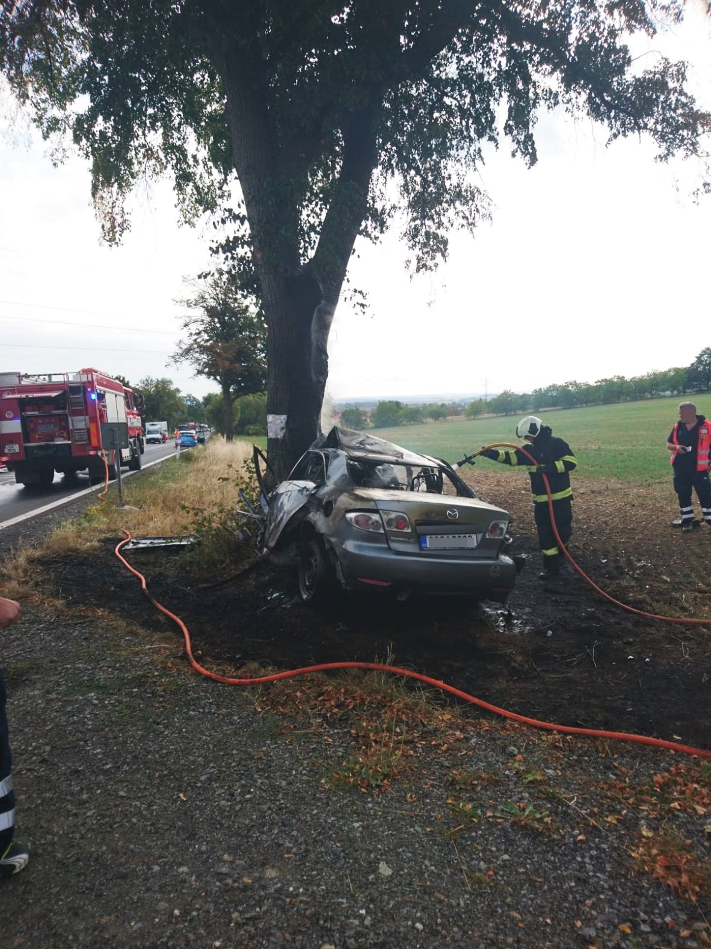 Tragická dopravní nehoda mezi obcemi Drahonice – Cehnice - 2 - GALERIE: Tragická dopravní nehoda mezi obcemi Drahonice – Cehnice (2/10)