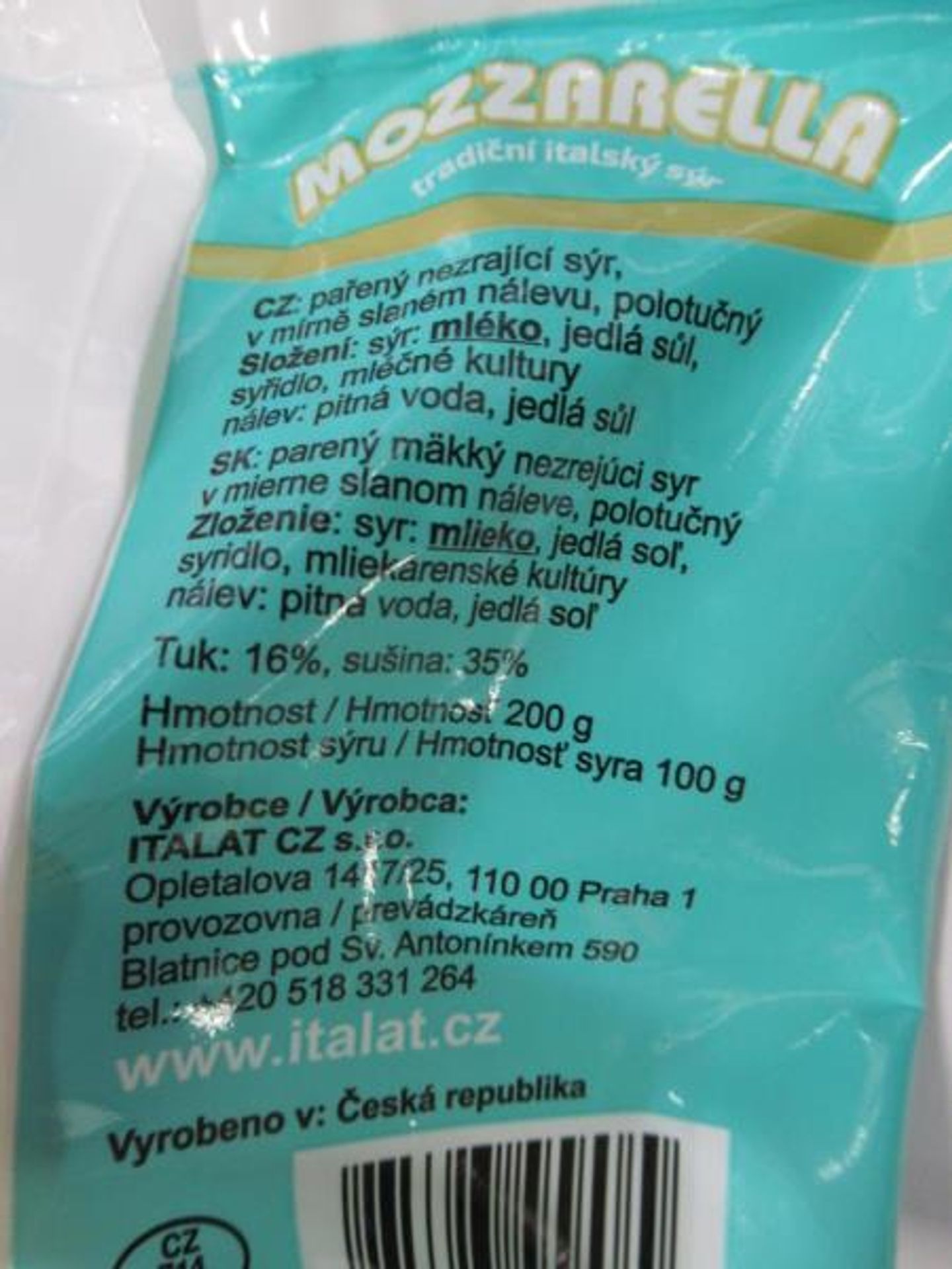 Šizený sýr Mozzarella (3) - Šizené a zdraví závadné sýry (7/11)