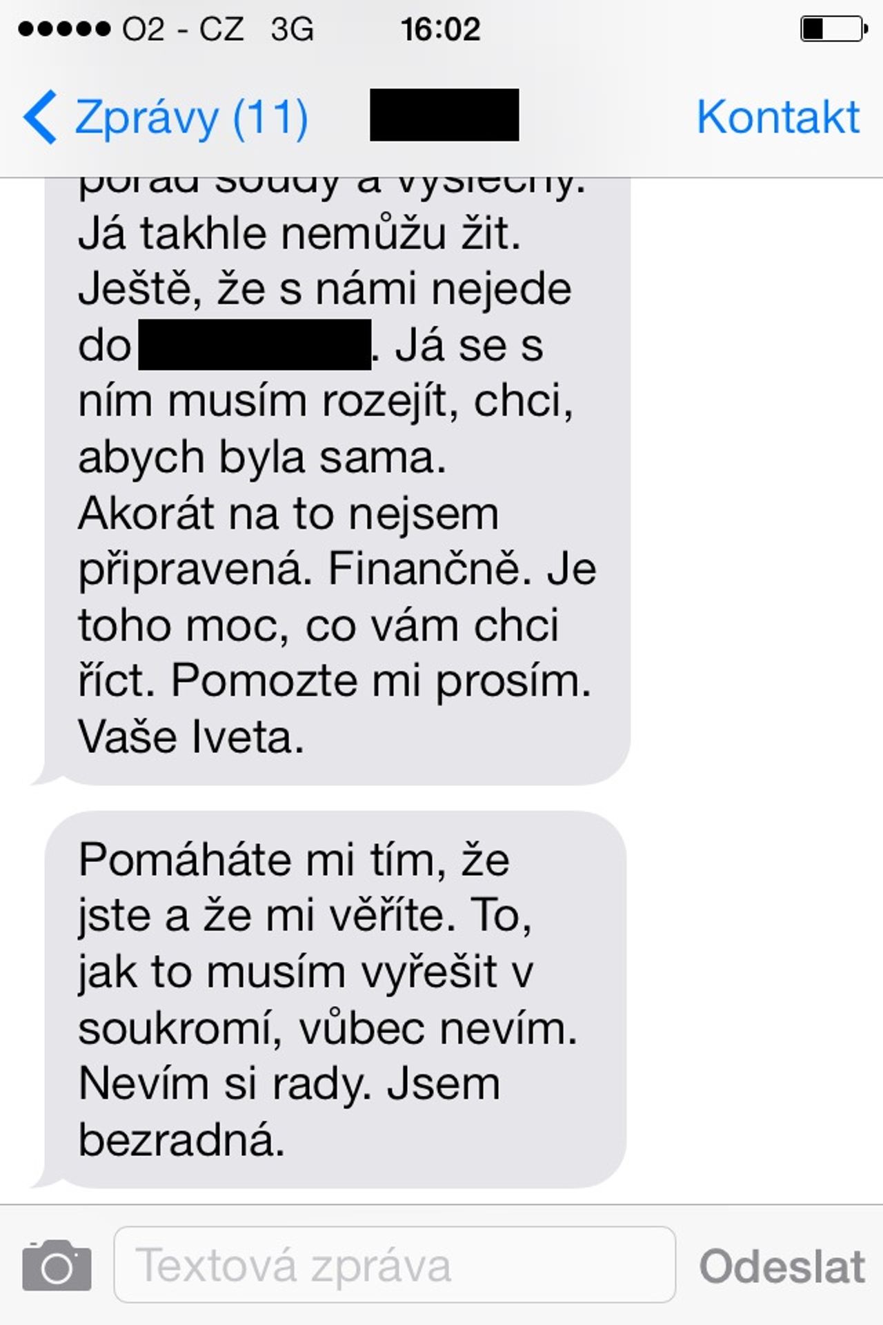 GALERIE: Zoufalé SMS Ivety Bartošové přátelům - 1 - GALERIE: Zoufalé SMS Ivety Bartošové přátelům (8/8)