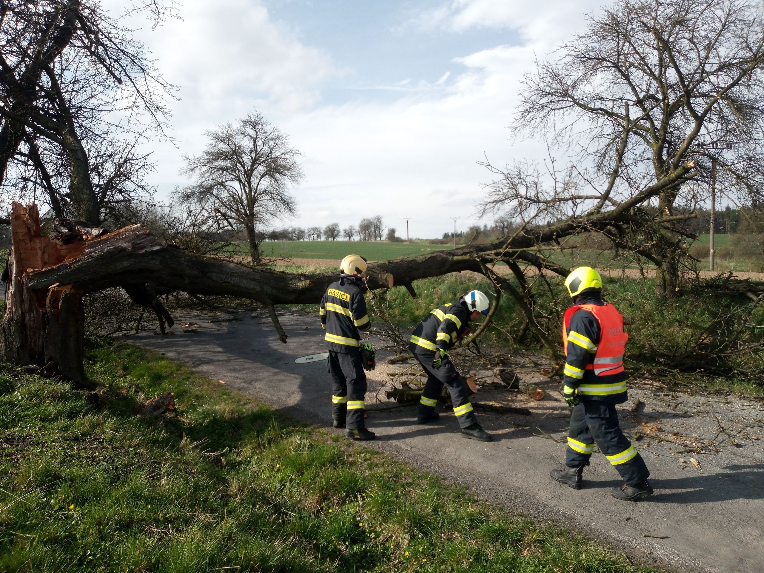 Zásah hasičů v Královéhradeckém kraji (4) - Do Česka se přihnal silný vítr (1/14)
