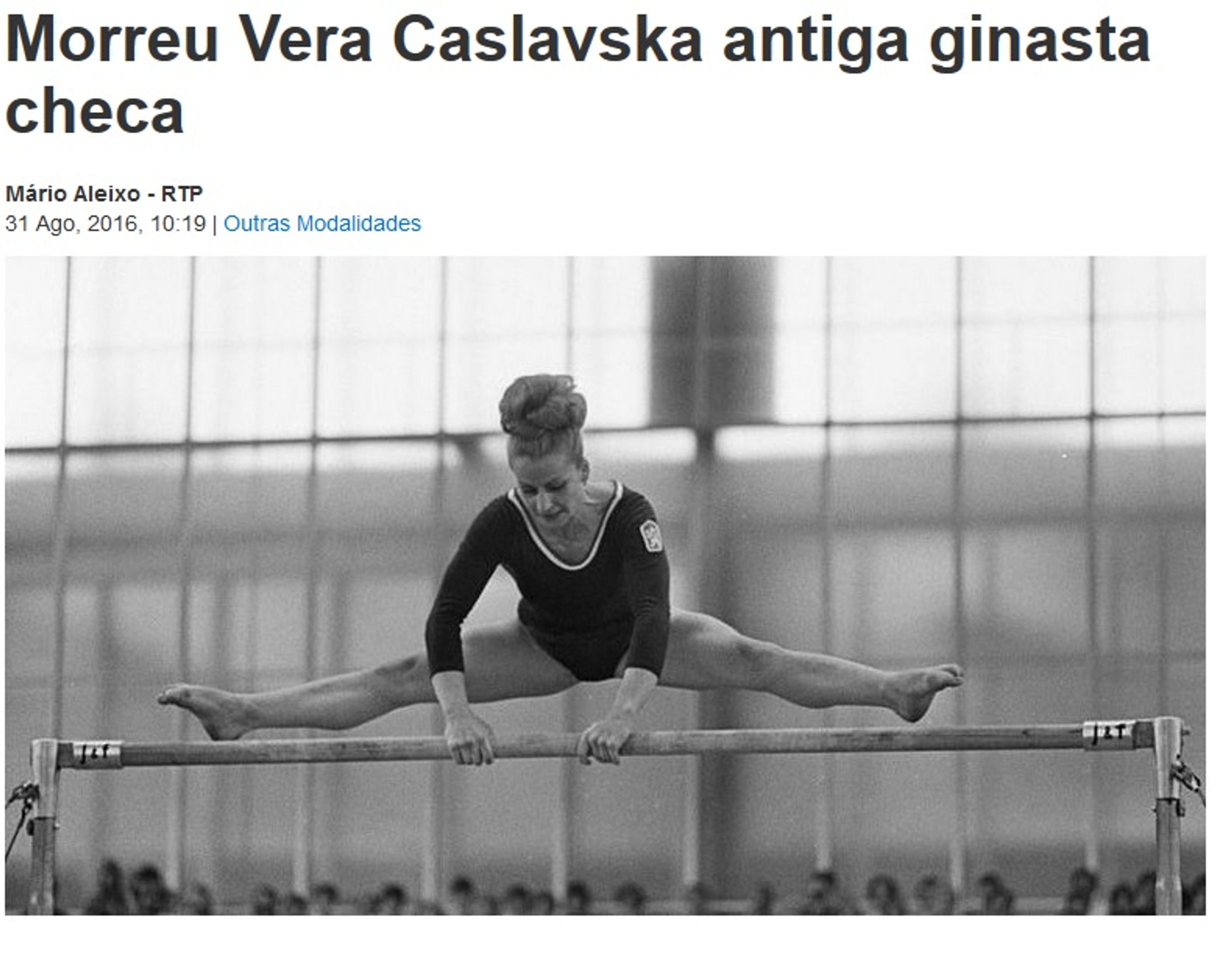 Vera Caslavska - GALERIE: Světová média píší o smrti Věry Čáslavské (4/5)