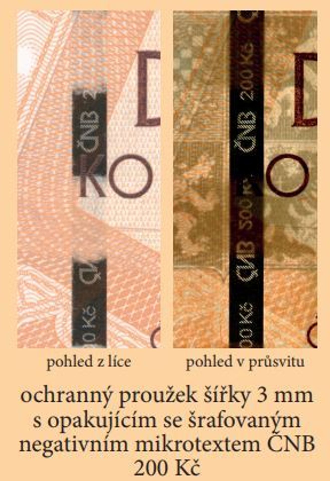 Nové bezpečnostní prvky na českých bankovkách - 12 - GALERIE: Ochranné prvky na českých bankovkách (7/12)