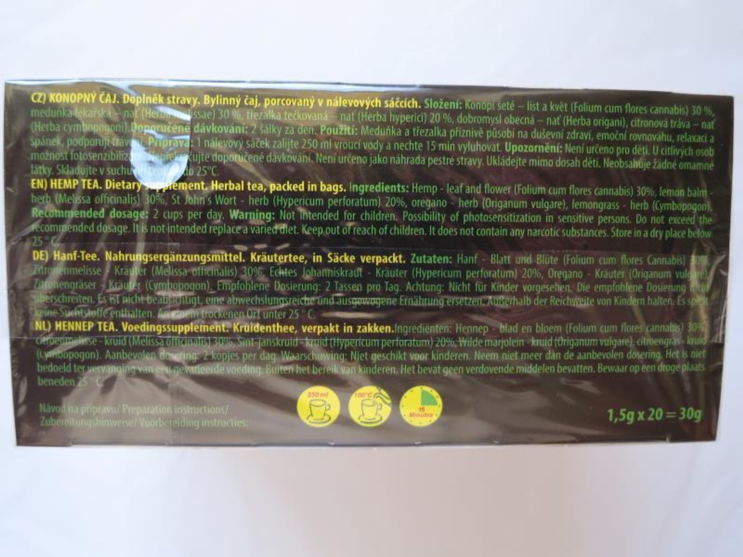 Čaj s vysokým obsahem THC - 4 - GALERIE: Čaj s nebezpečným obsahem THC (1/4)