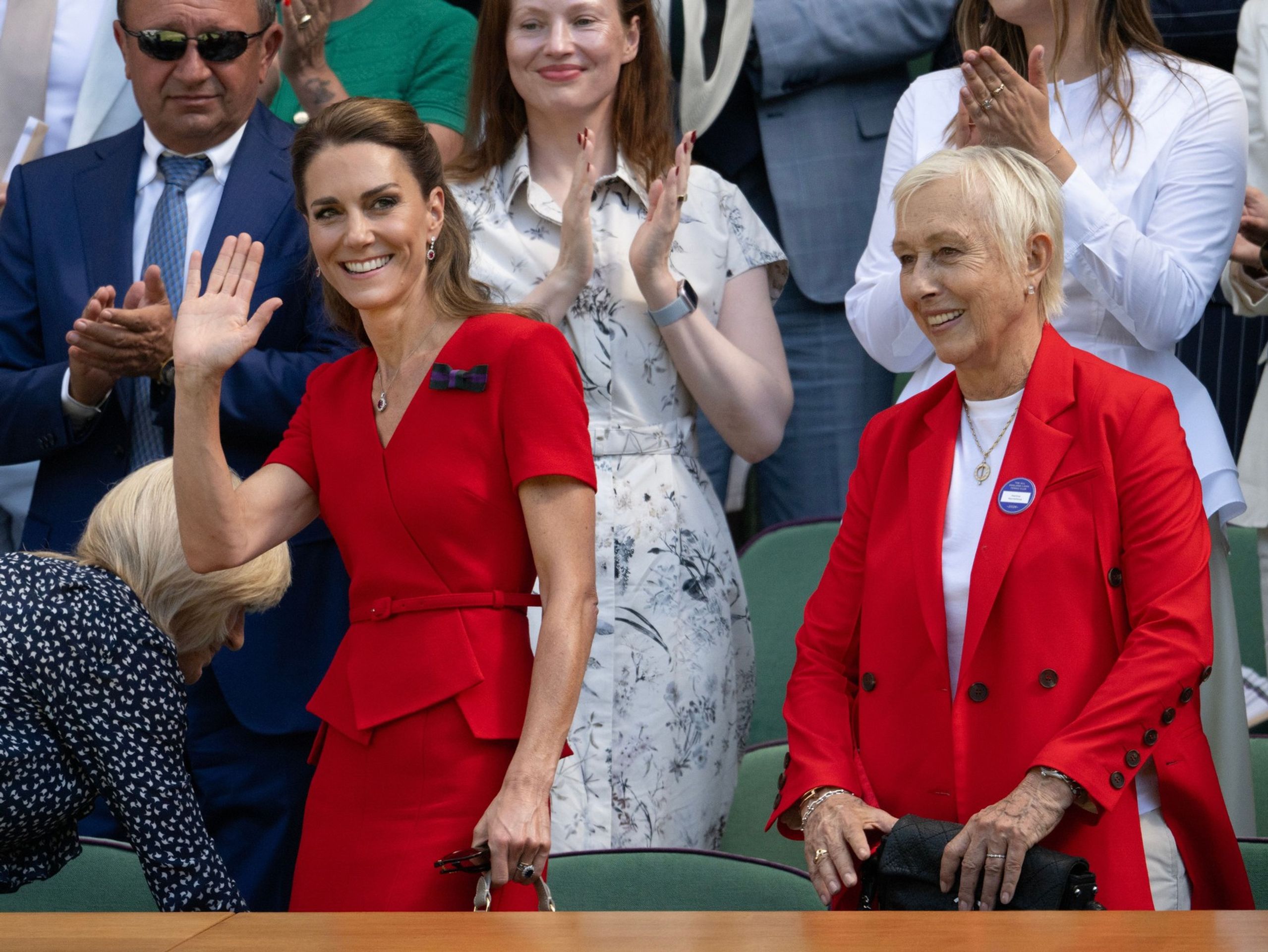 Princezna Kate z Walesu a devítinásobná vítězka Wimbledonu Martina Navrátilová - Celebrity na finále Wimbledonu (4/8)