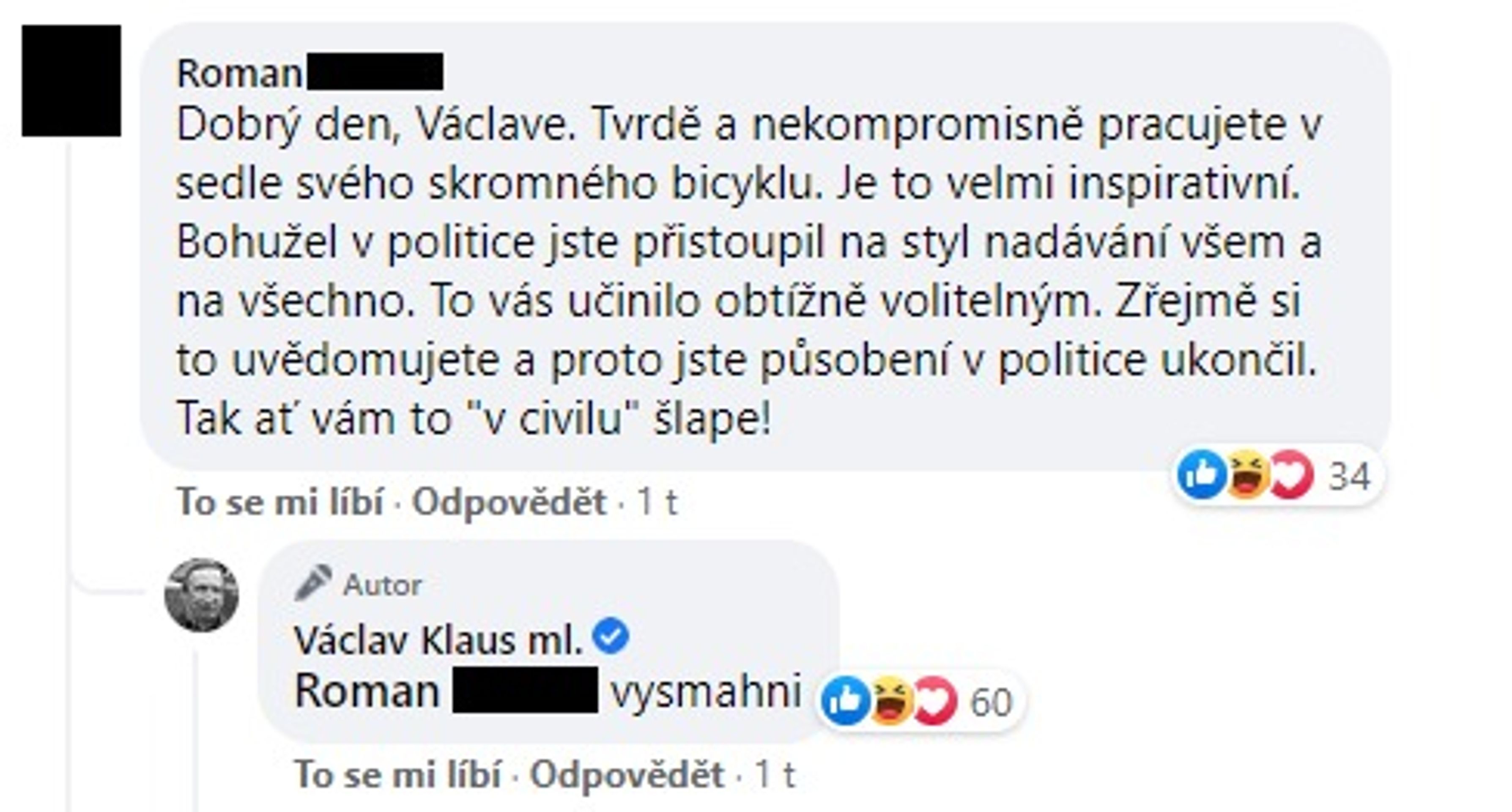 Klaus ml. na facebooku - 3 - GALERIE: Klaus ml. řádí na facebooku (3/3)