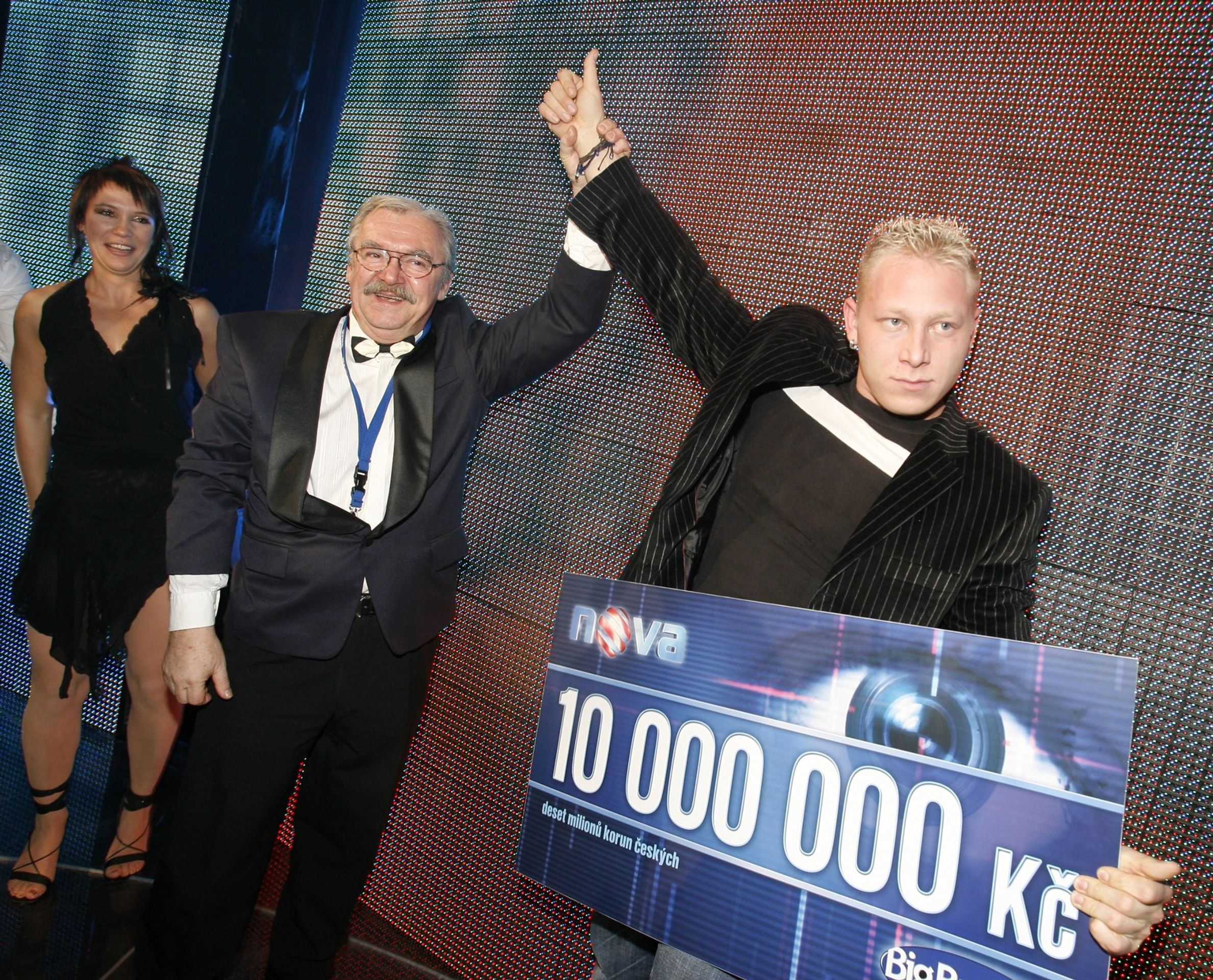 Milan Slepička a David Šín, finále reality show Big Brother, 18. 12. 2005 - Milan Slepička (1/3)
