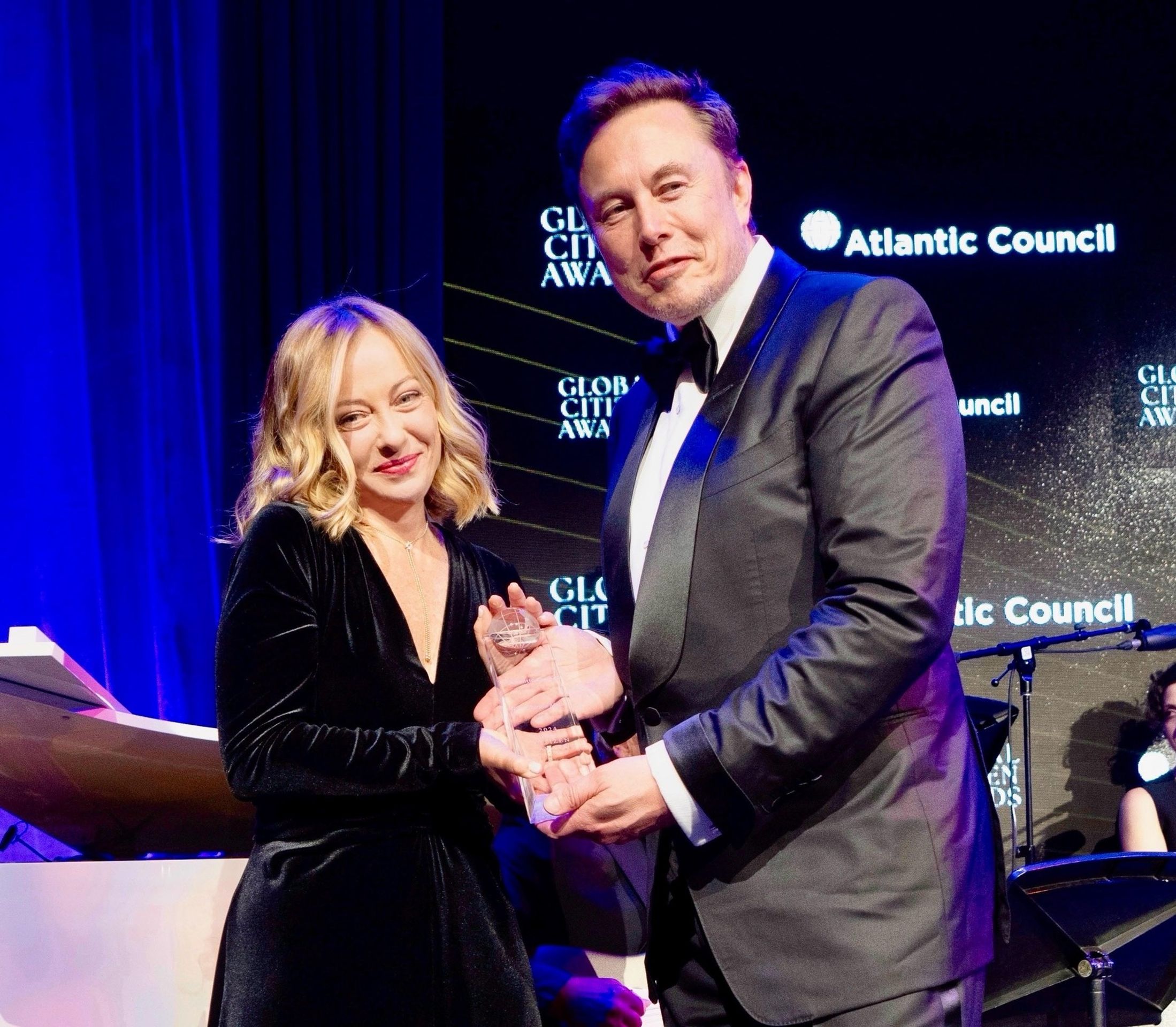 Giorgia Meloniová a Elon Musk, 23. 9. 2024 Global Citizen Awards - Elon Musk (8/12)