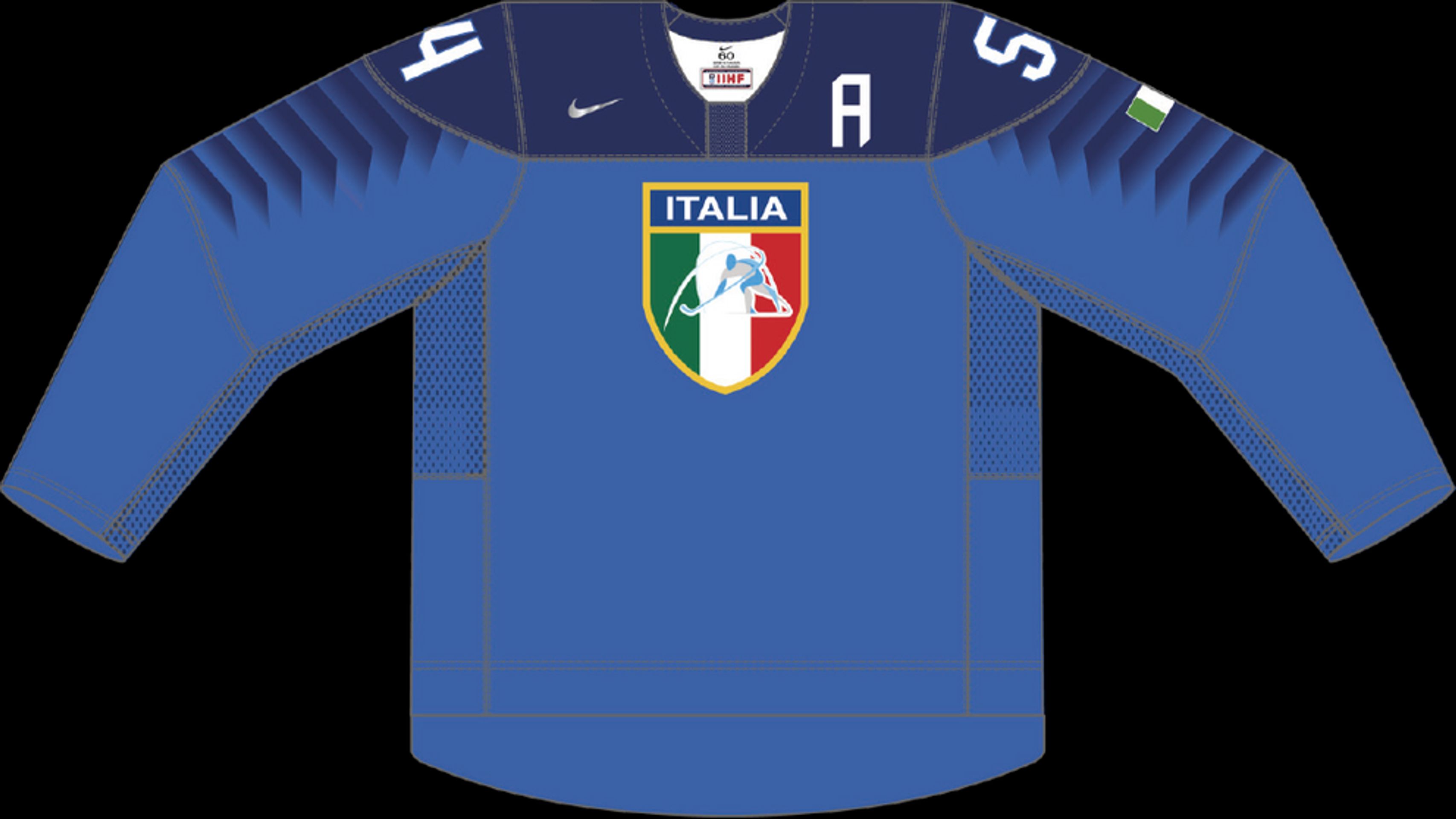 Venkovní dres Itálie - GALERIE: Dresy týmů na mistrovství světa v ledním hokeji (28/32)