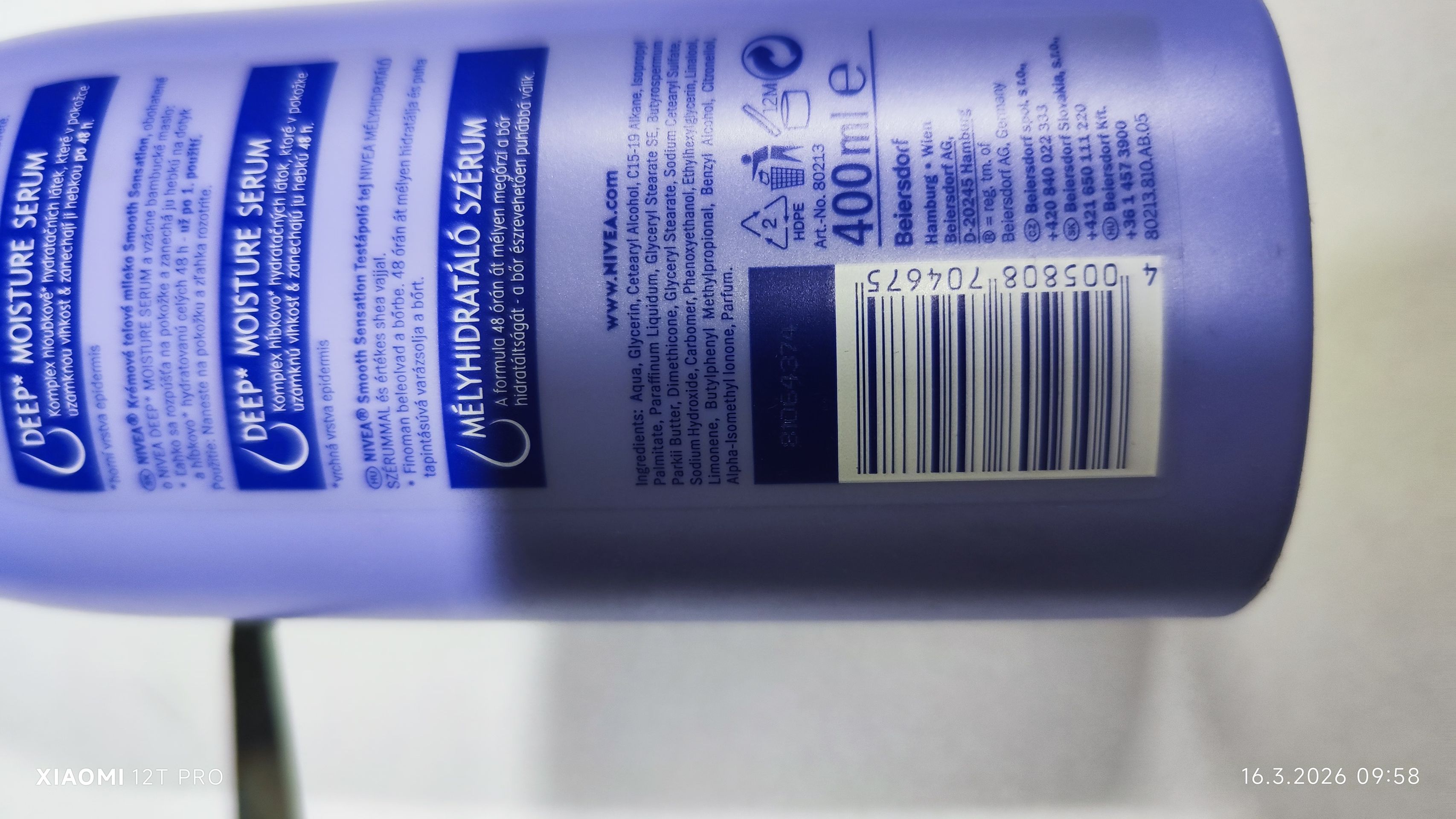NIVEA SMOOTH SENSATION CREAMY BODY MILK 3 - Nebezpečná kosmetika (3/5)