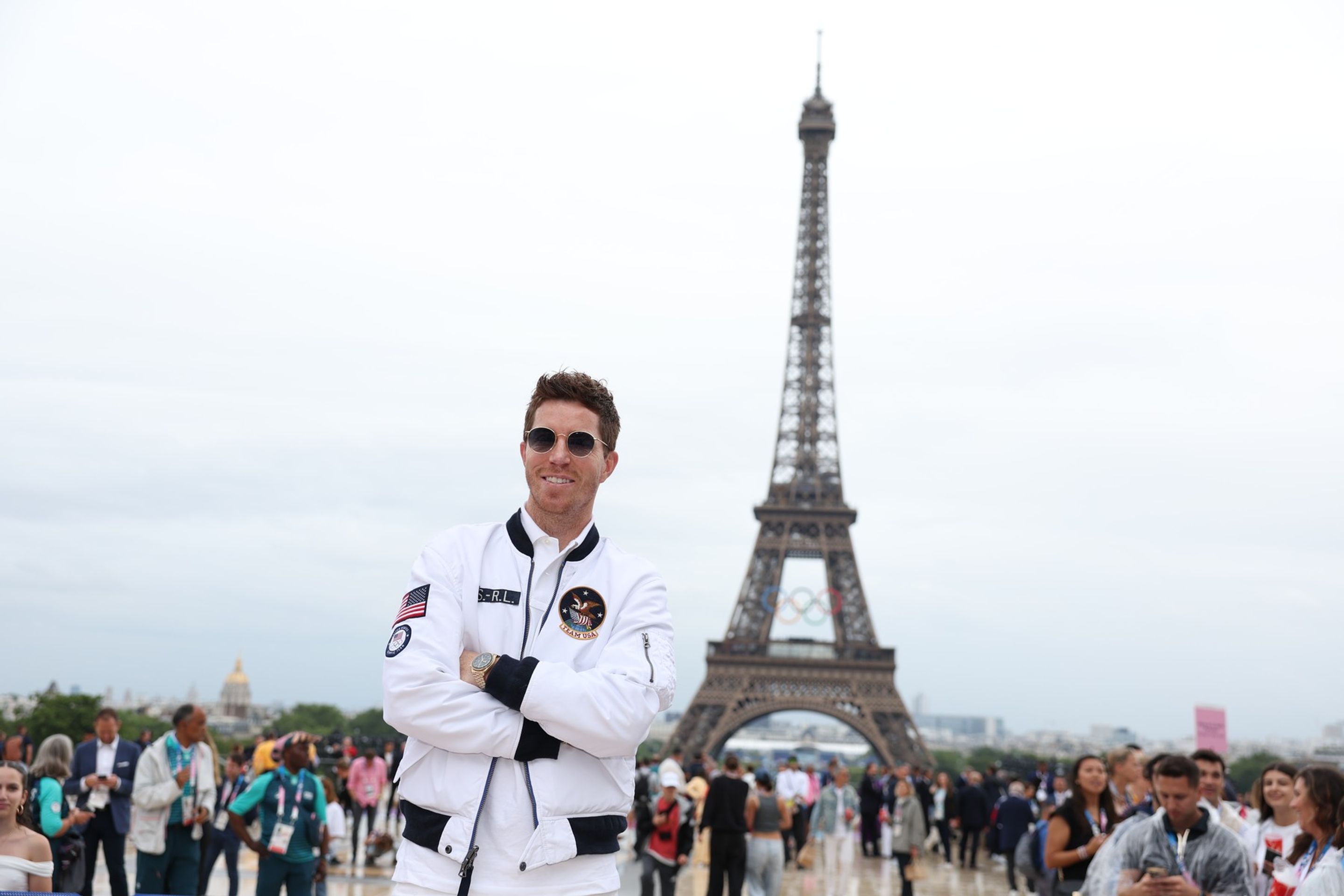 Shaun White - Celebrity v hledišti na LOH 2024 (10/13)