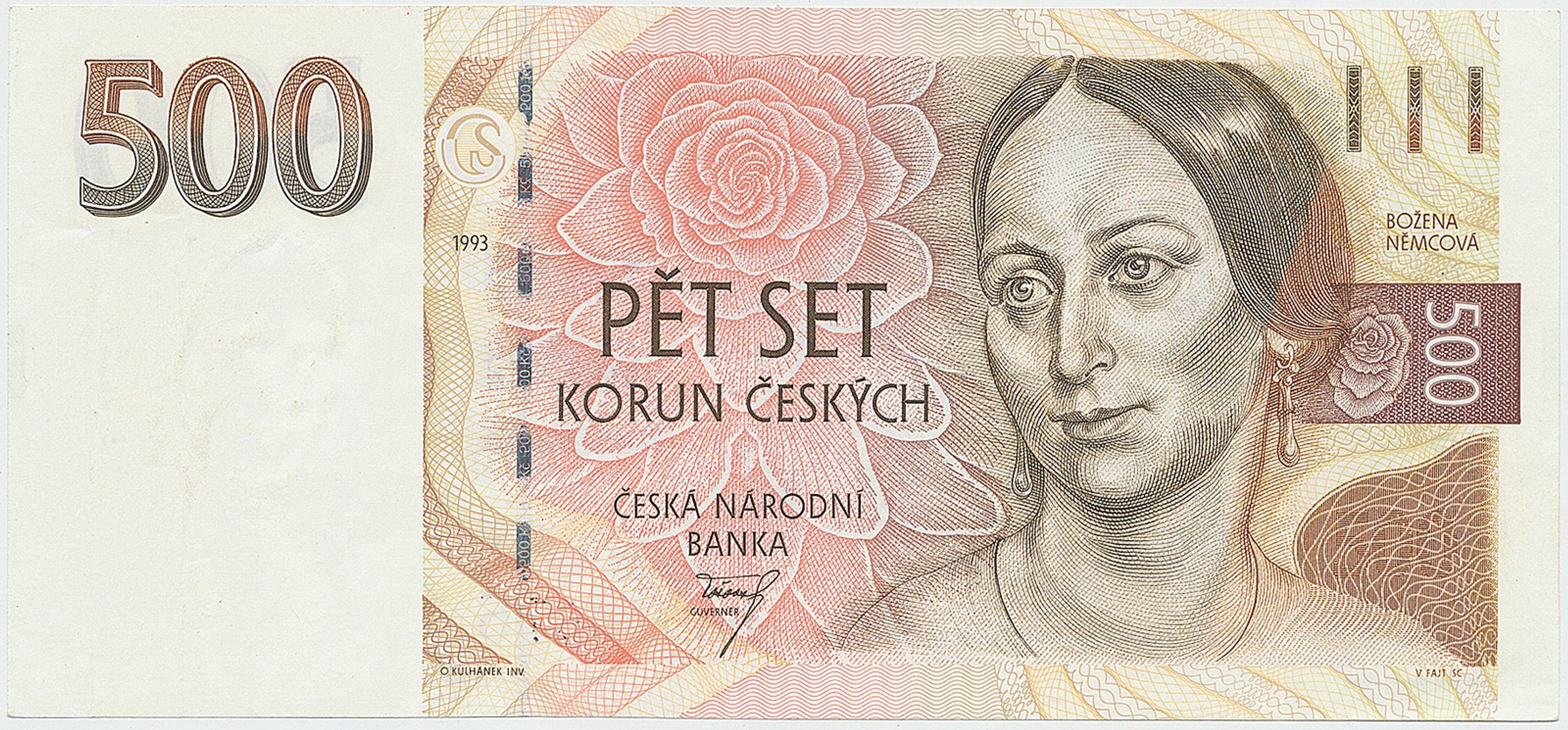 ČR, 500korunová bankovka, 1993, vyvolávací cena 20 000 Kč (2) - Aukce mincí a bankovek (10/20)