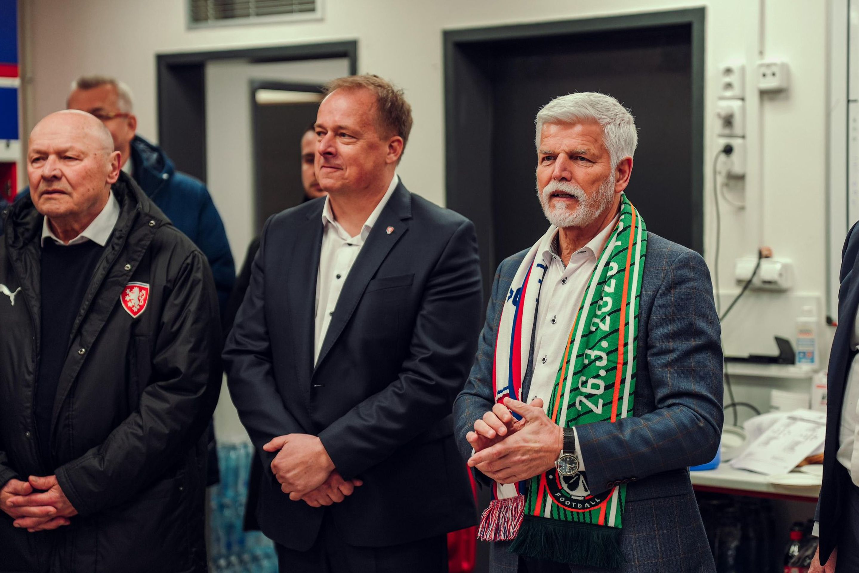 Prezident gratuloval českým fotbalistům k postupu - Prezident gratuloval českým fotbalistům k postupu (5/5)