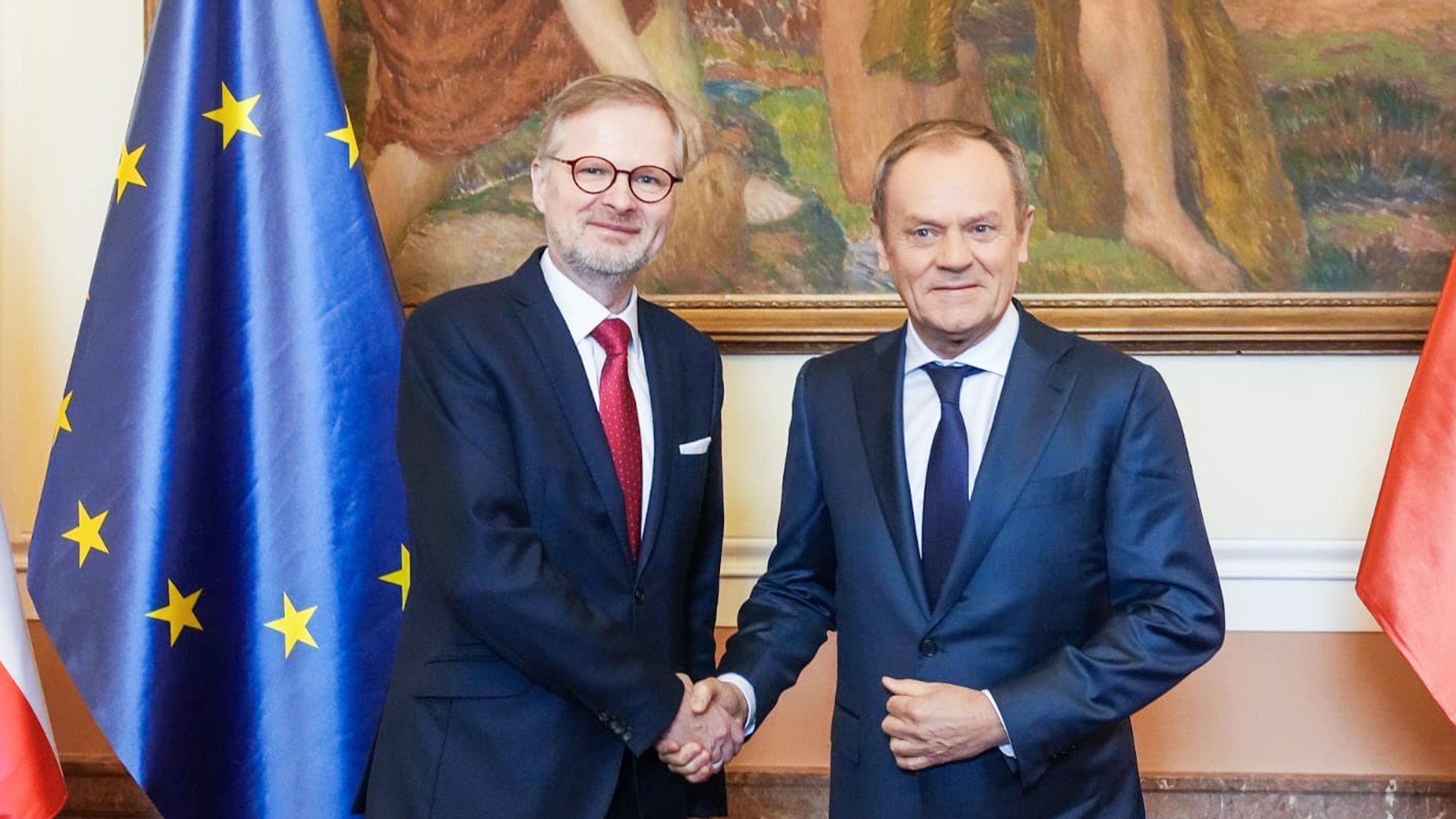 Petr Fiala a Donald Tusk - Setkání premiérů v Praze (6/10)