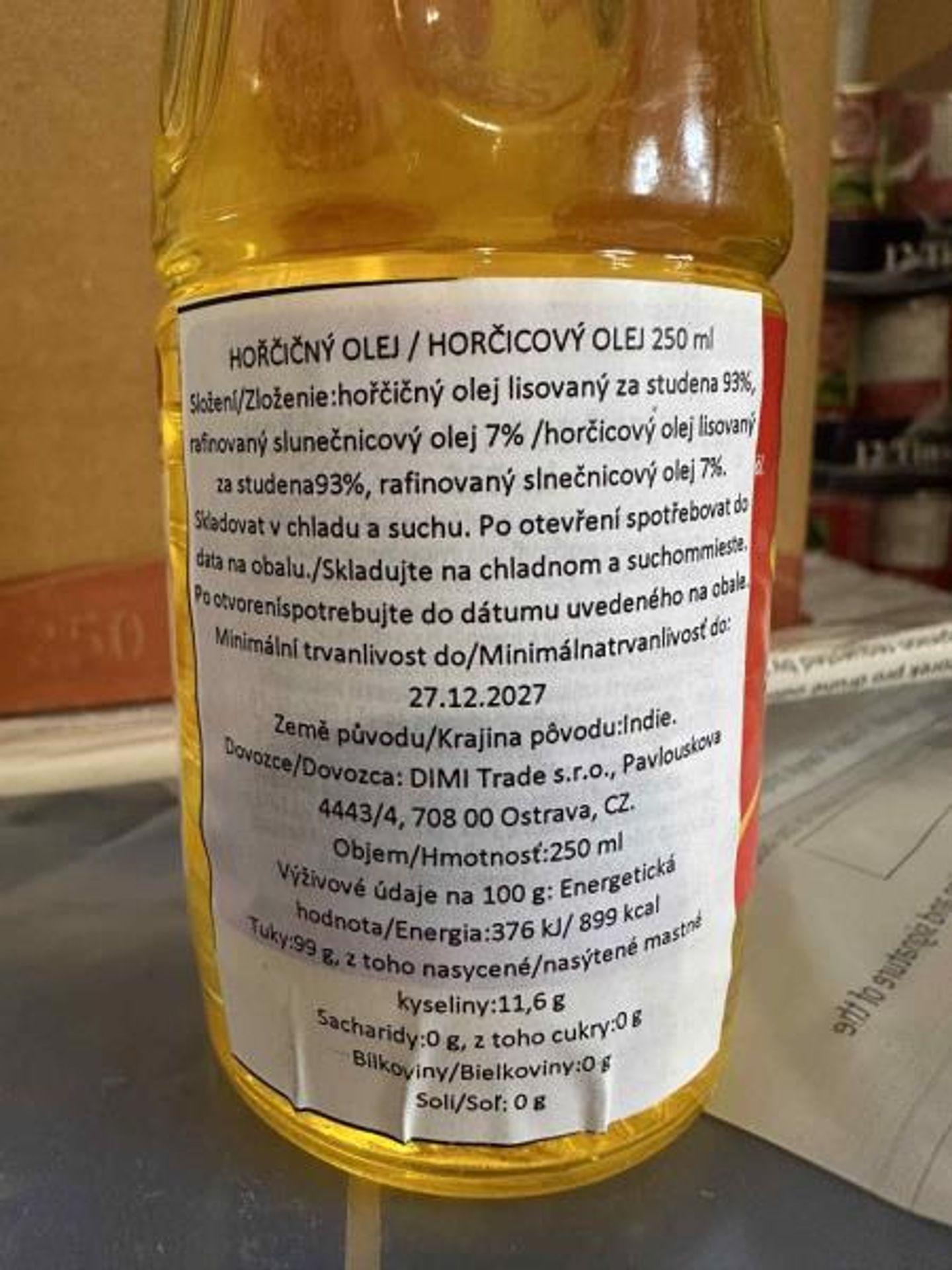 Heera hořčičný olej á 250 ml (3) - Závadné potraviny (4/9)
