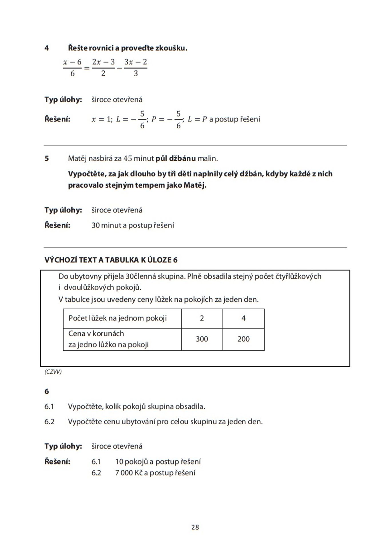 Příklady testů - matematika - 2 - GALERIE: Příklady testů k přijímačkám z matematiky (2/9)